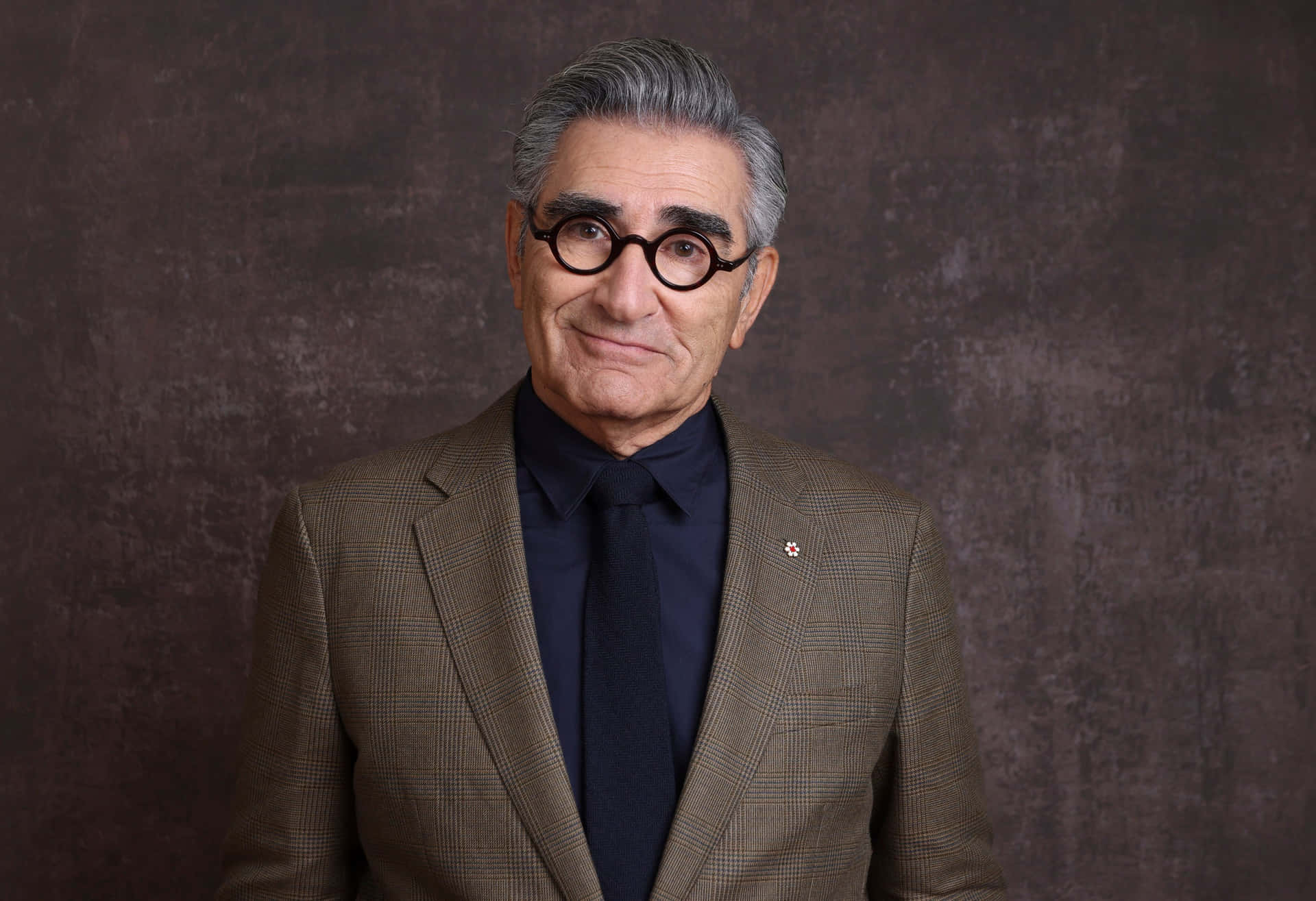 Canadian Actor Eugene Levy In A Grayscale Portrait Background