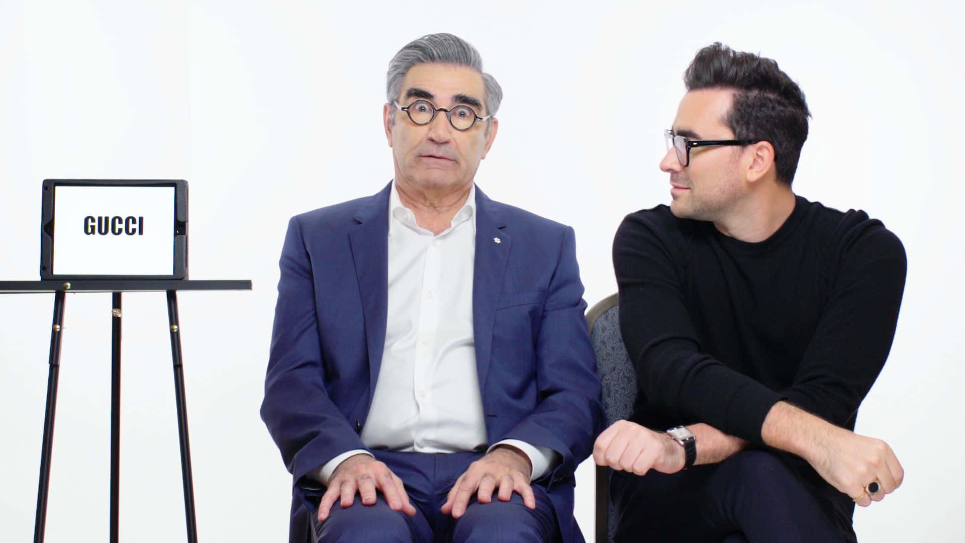 Canadian Actor Eugene Levy In A Thoughtful Pose. Background