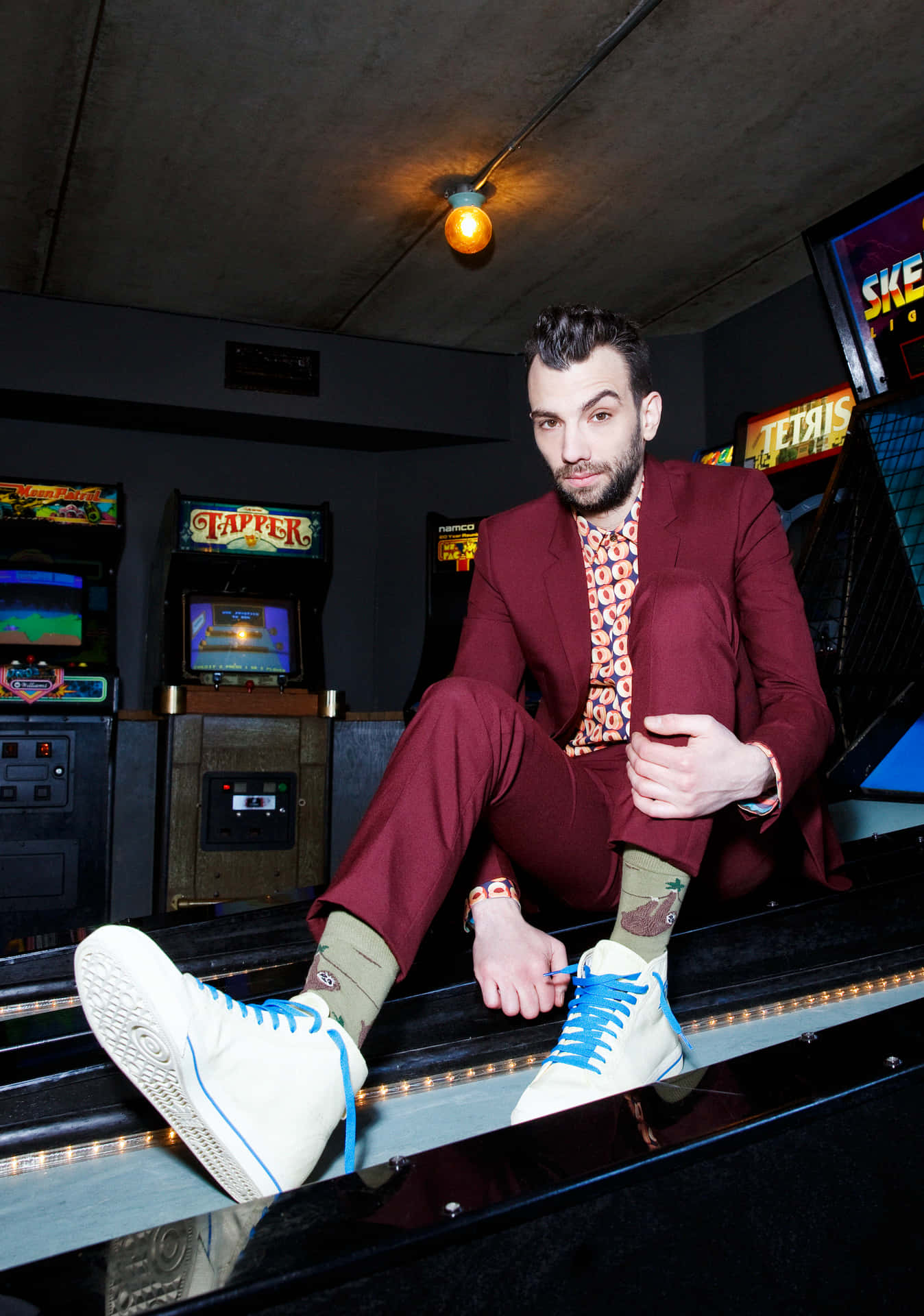 Canadian Actor Jay Baruchel In A Portrait Shot. Background