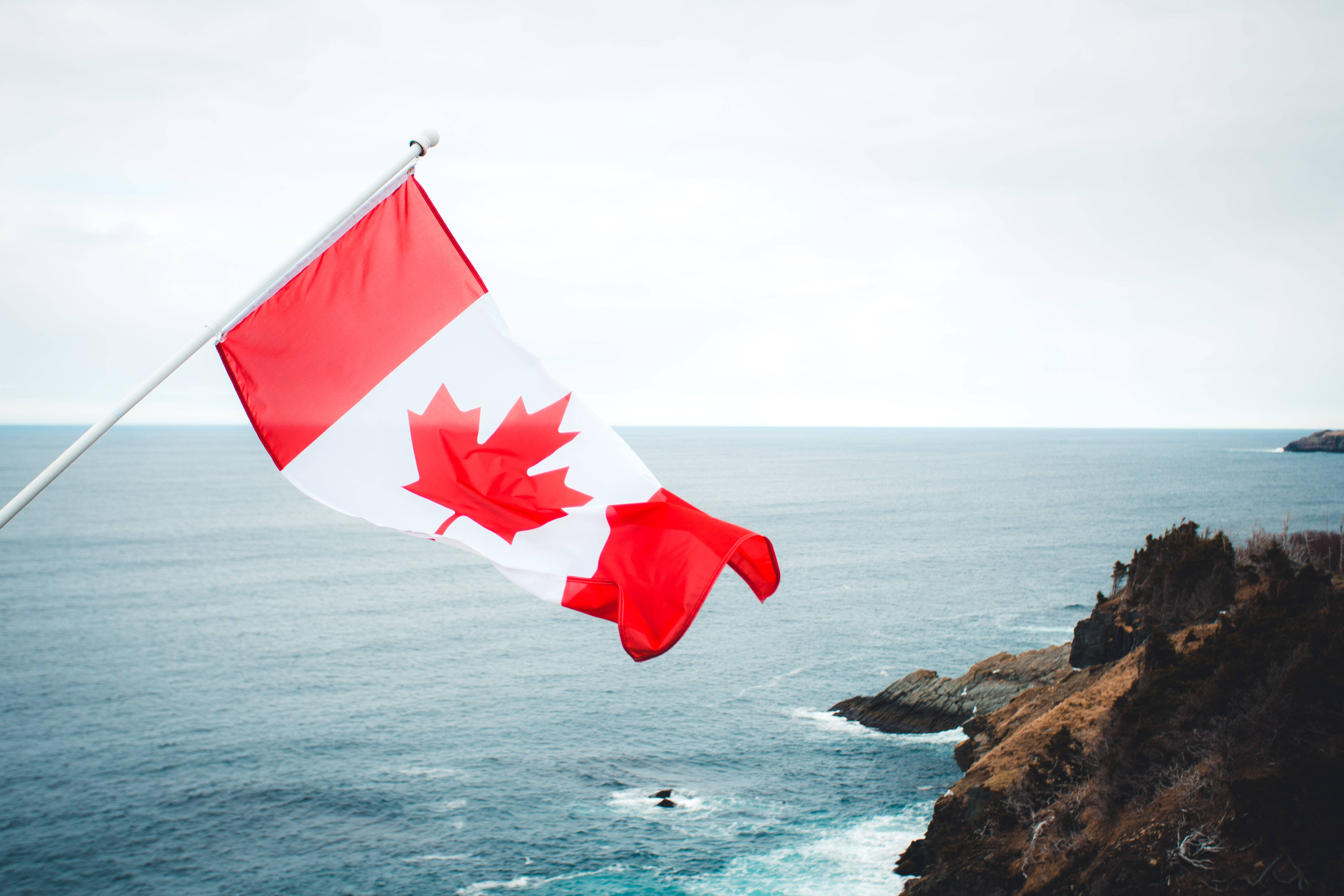 Canadian Flag Cliff Zoomed Out