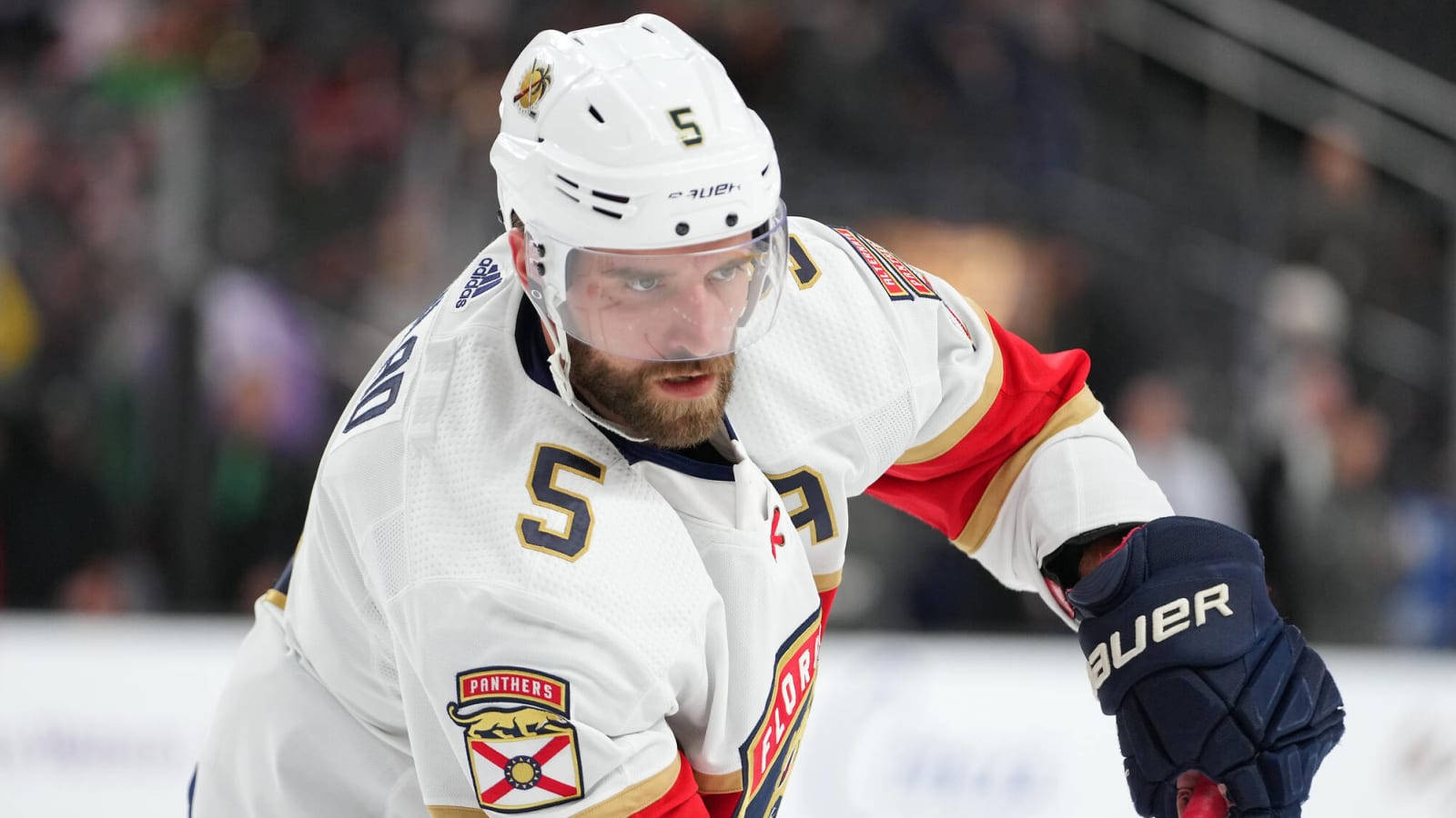 Canadian Hockey Player Aaron Ekblad Medium Close Up Shot Background