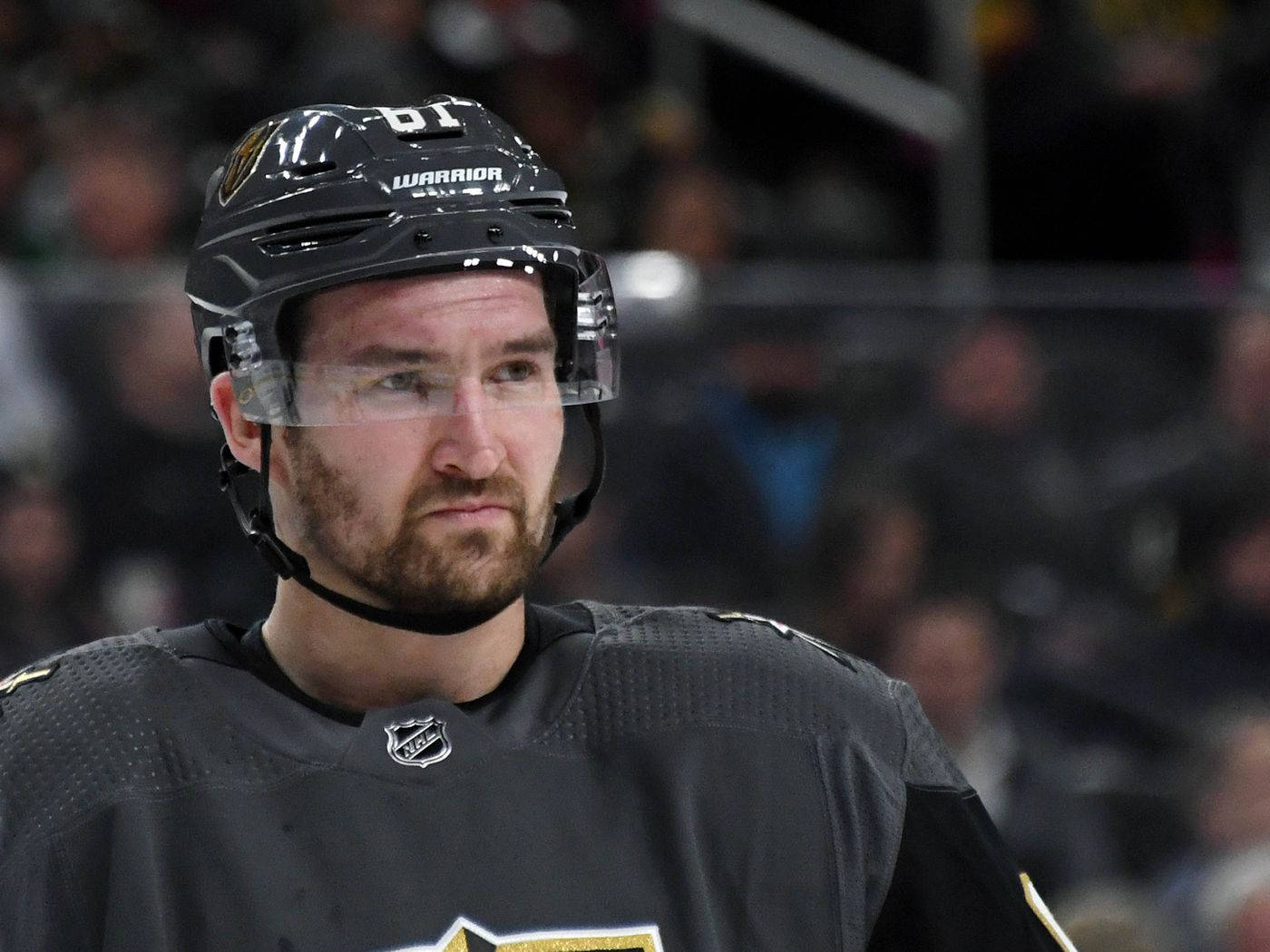 Canadian Hockey Player Mark Stone Medium Close Up Shot Background