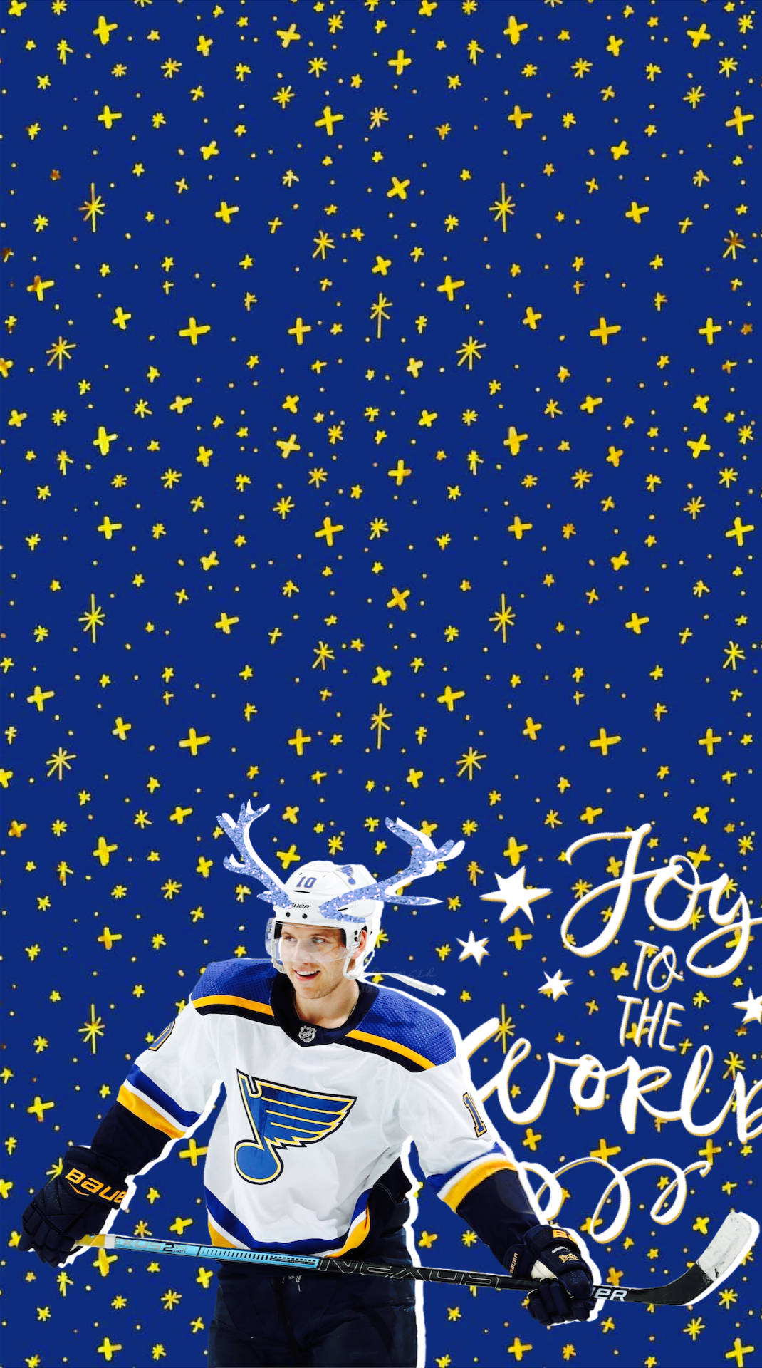 Canadian Ice Hockey Centre Brayden Schenn Christmas Card Background