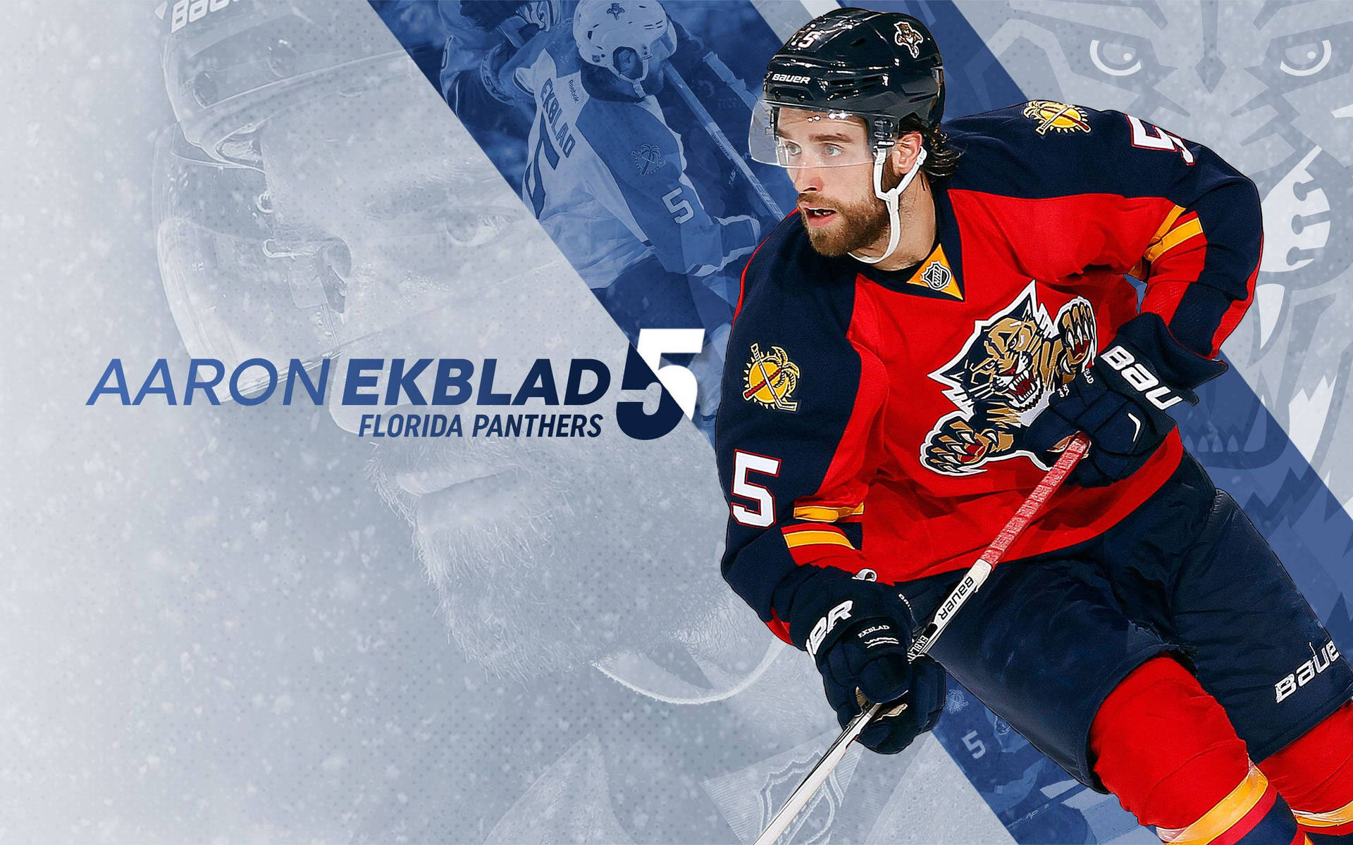 Canadian Ice Hockey Player Aaron Ekblad Illustration Background