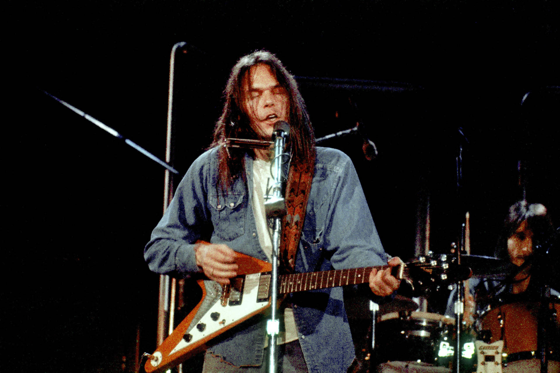 Canadian Musician Neil Young The Stray Gators Band