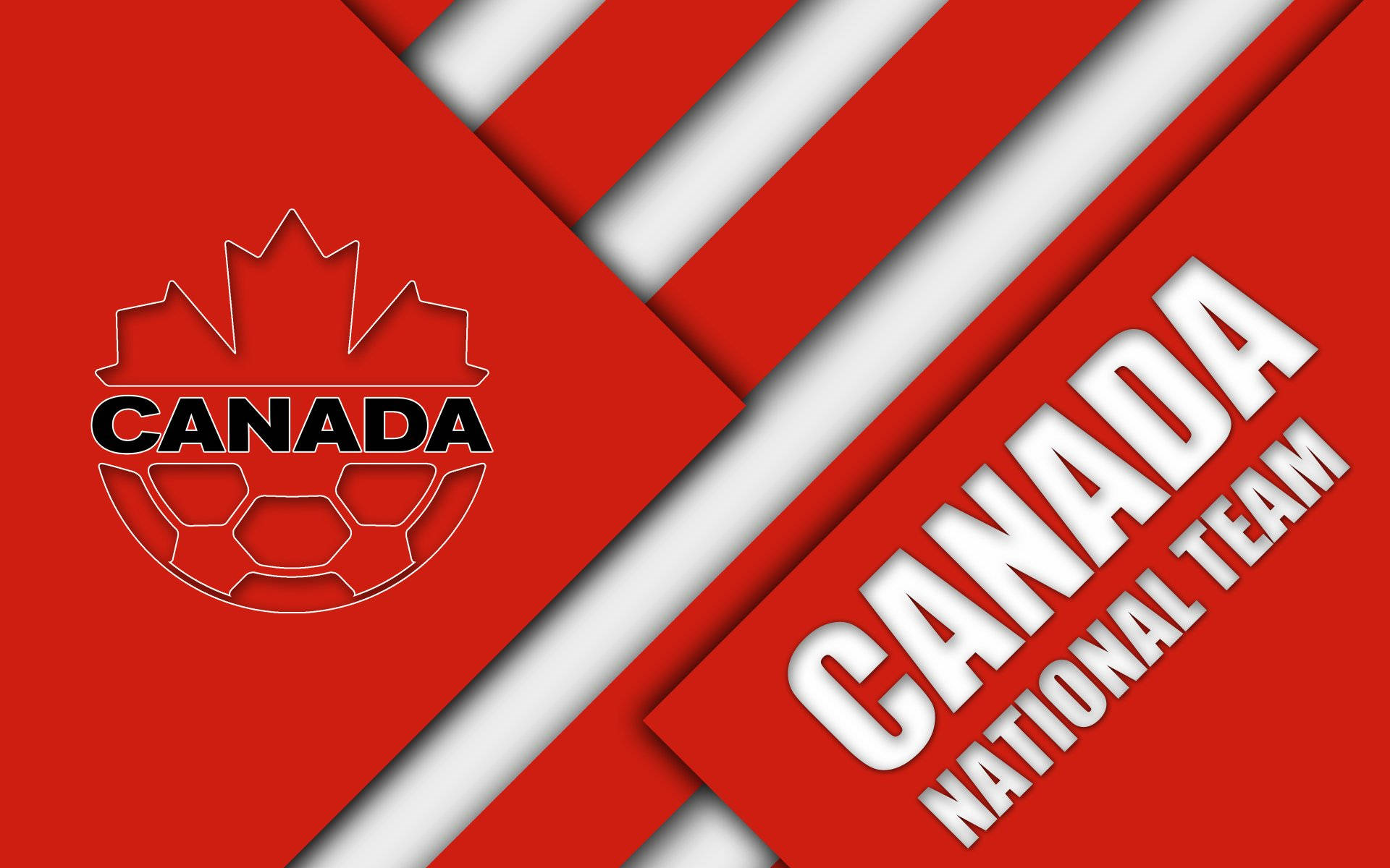 Canadian National Football Team Pride - Striped Flag Background