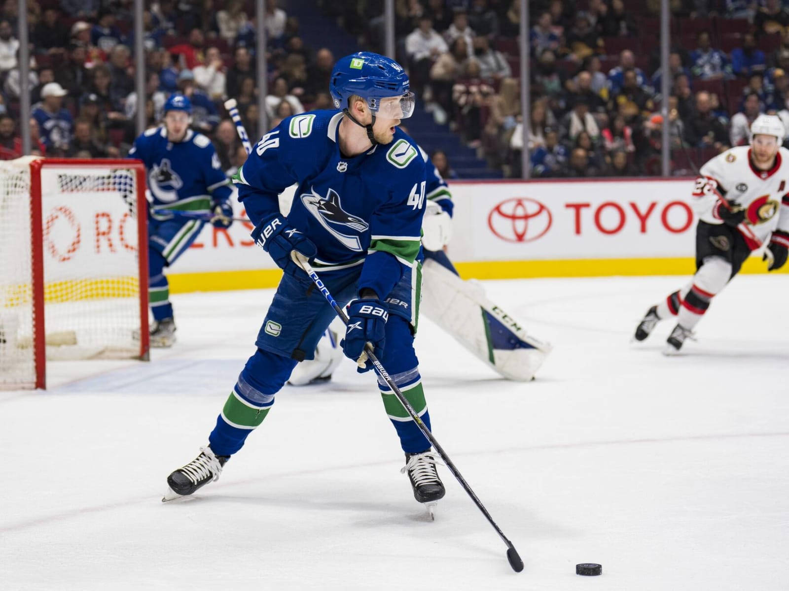 Canadian Nhl Athlete Elias Pettersson Background