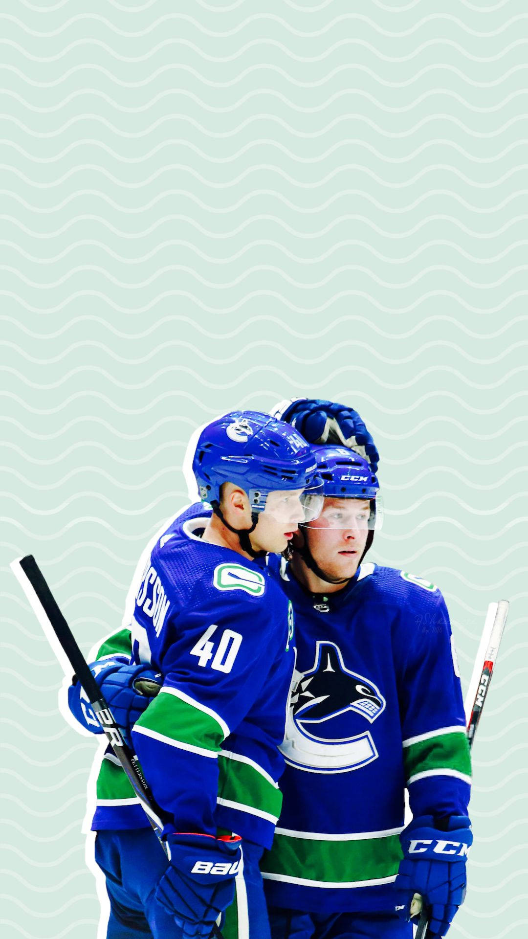 Canadian Nhl Player Elias Pettersson Minimalist Poster Background