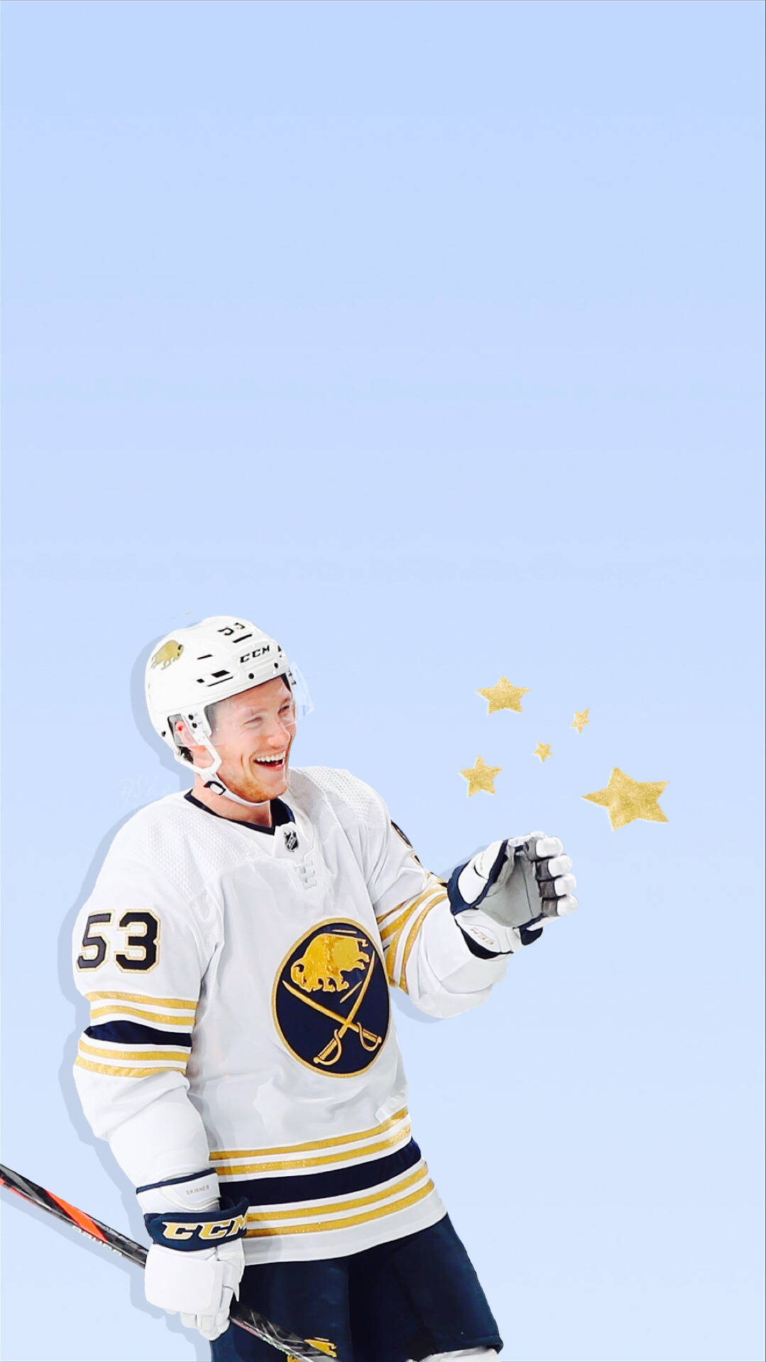 Canadian Nhl Player Jeff Skinner Blue Minimalist Poster Background