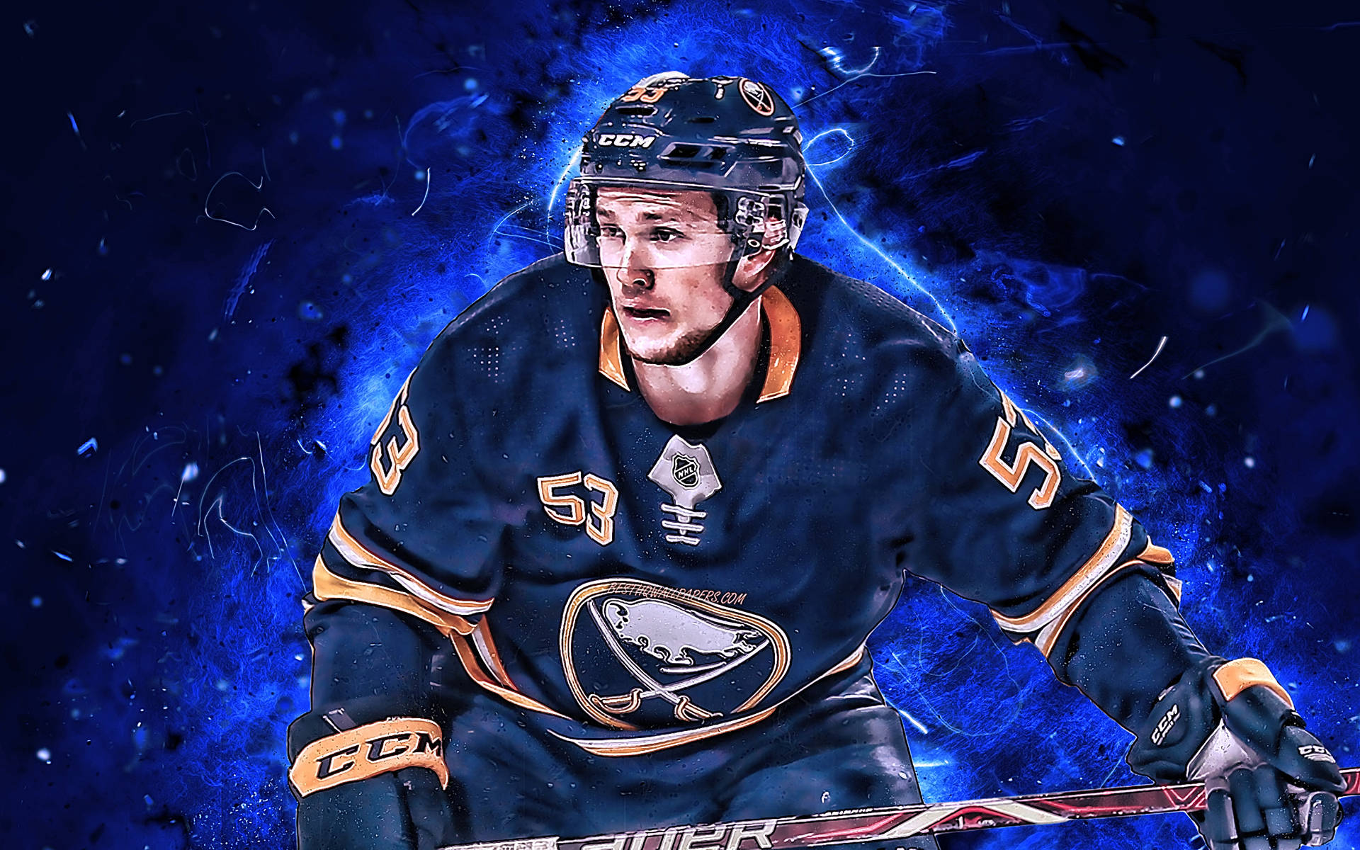 Canadian Nhl Player Jeff Skinner Digital Art Background