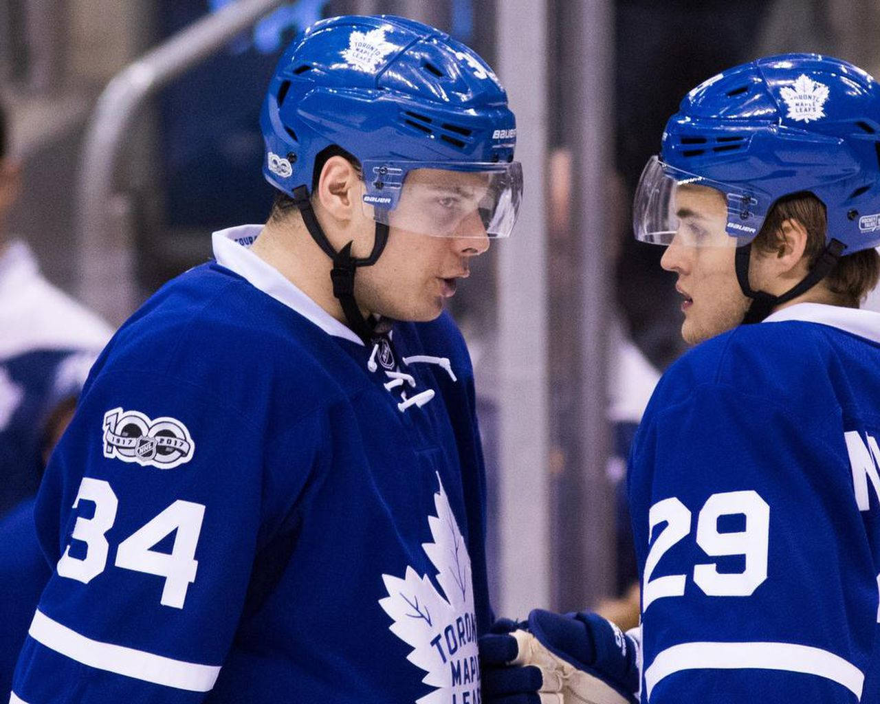 Canadian Nhl Player William Nylander Reunited With Matthews Background