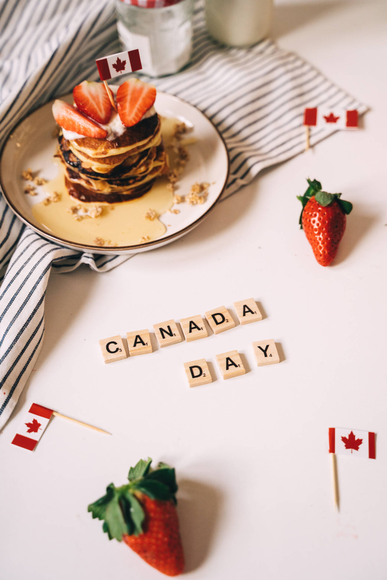 Canadian Pancakes Canada Day Background