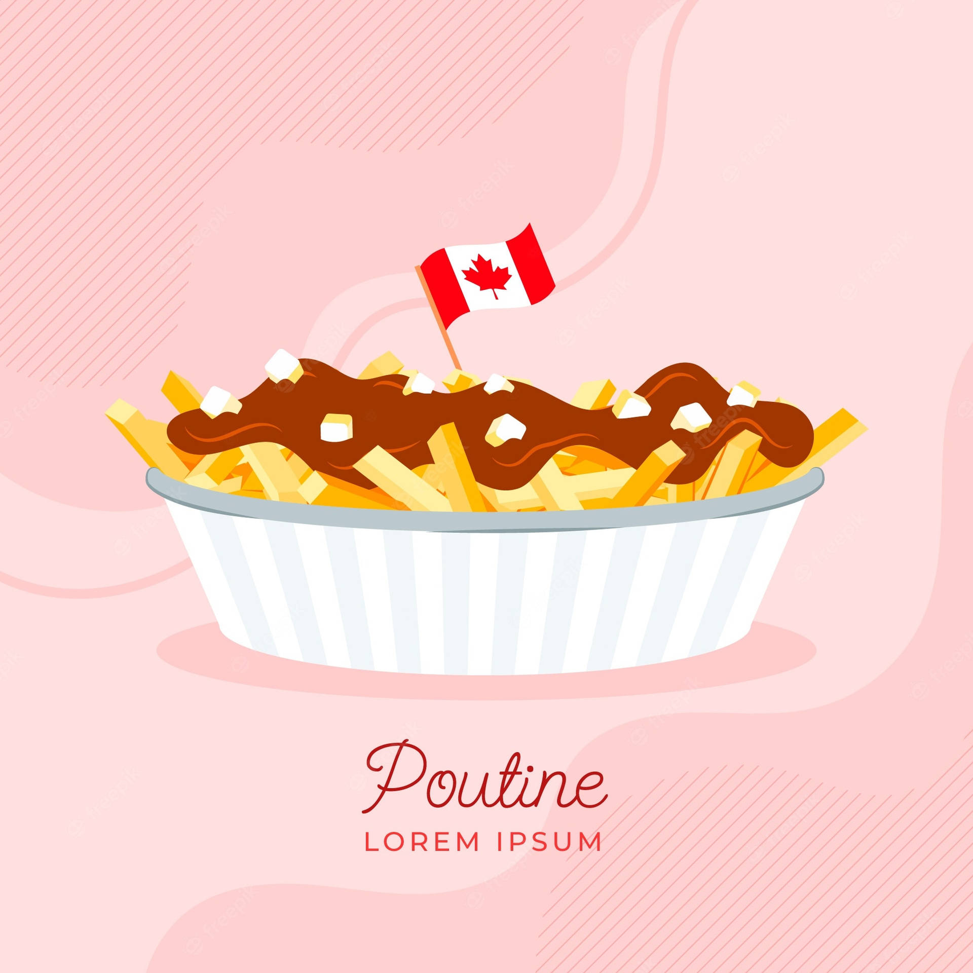 Canadian Poutine Digital Art Background