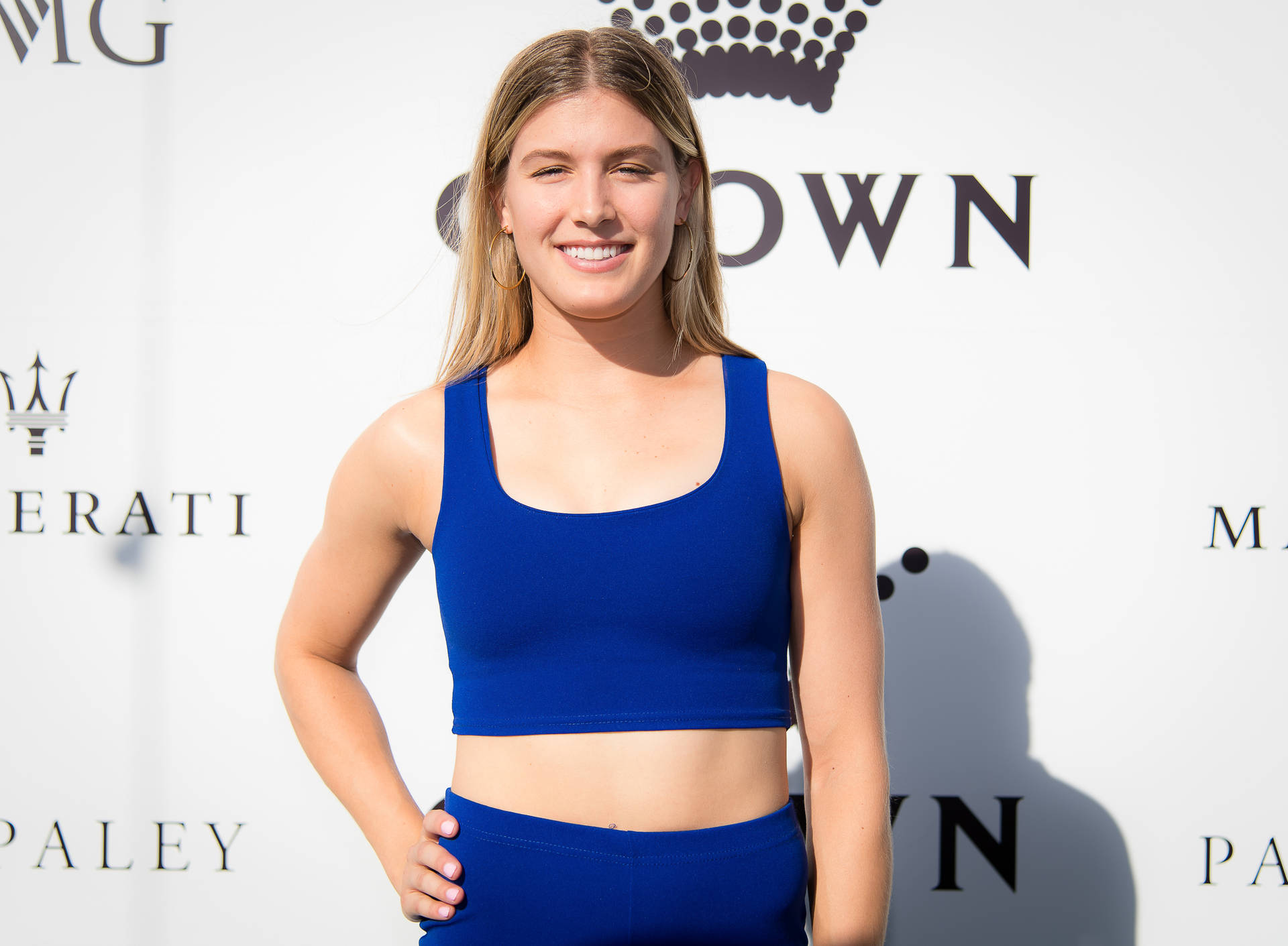 Canadian Tennis Star Eugenie Bouchard At A Public Event Background