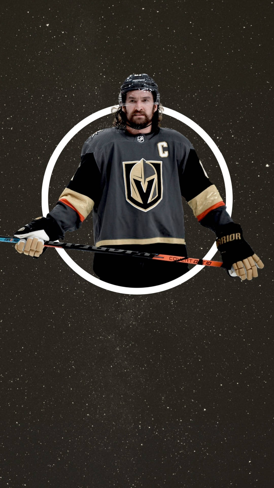 Canadian Vegas Golden Knights Player Mark Stone Minimalist Illustration Background