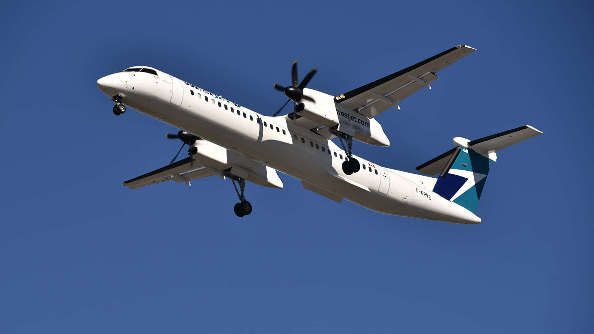 Canadian Westjet Encore Small Airplane Background