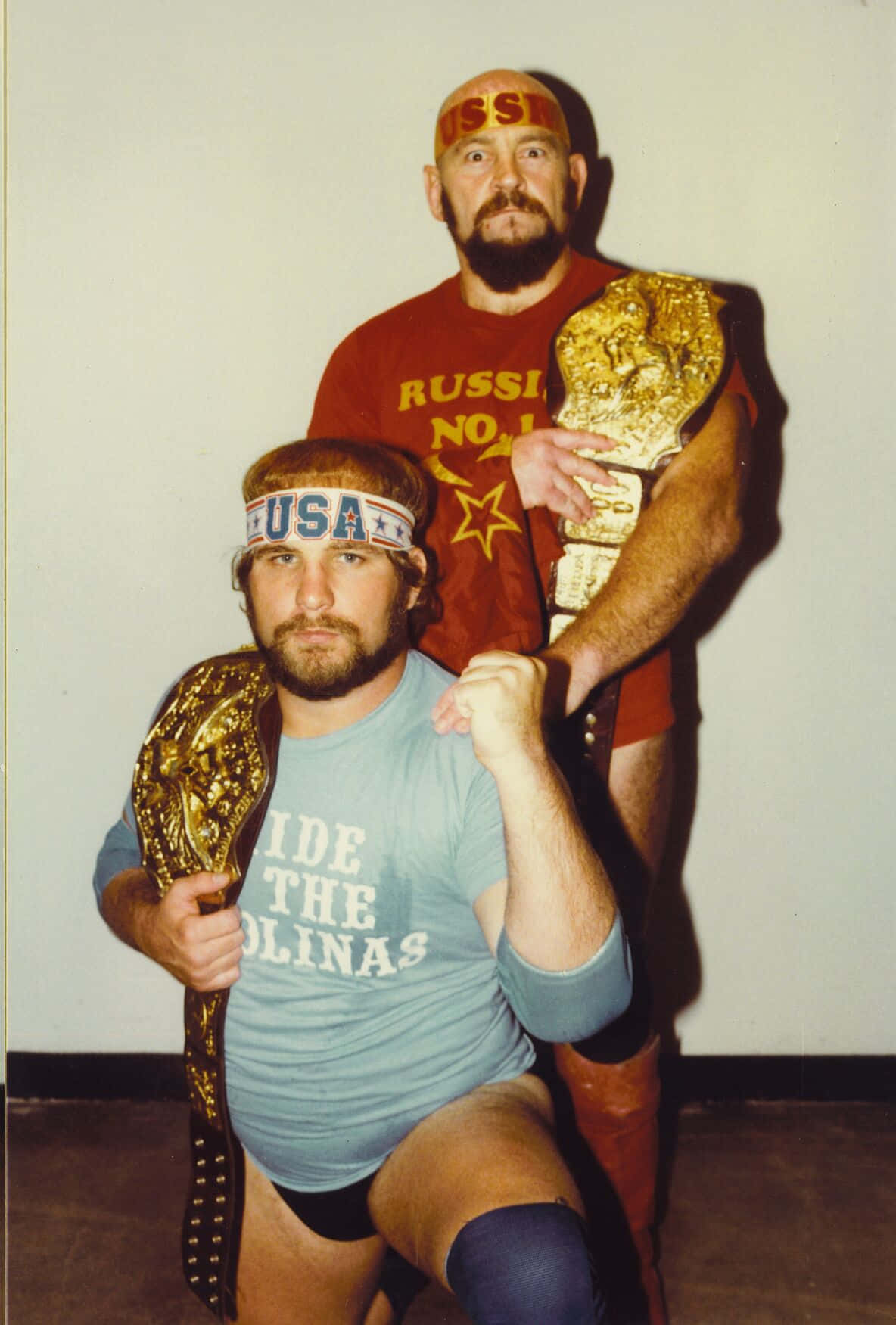 Canadian Wrestler Ivan Koloff And American Wrestle Don Kernodle Background