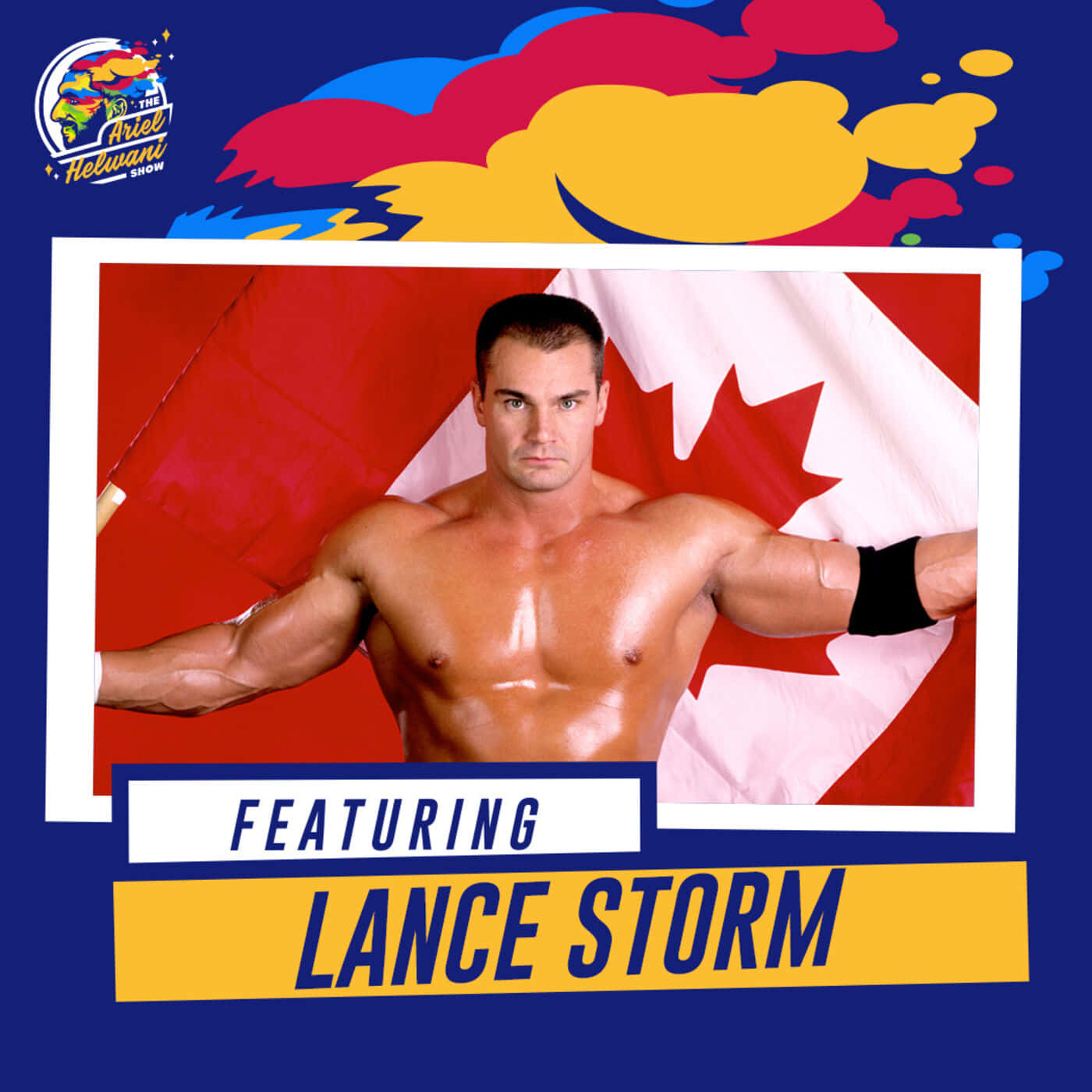 Canadian Wrestler Lance Storm Colorful Digital Poster