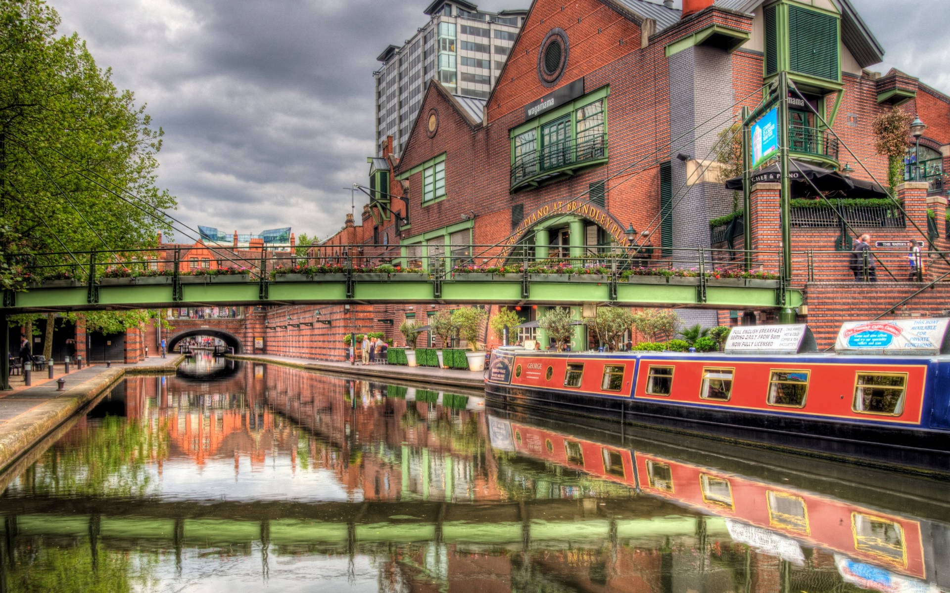 Canal Navigations In Birmingham City Background