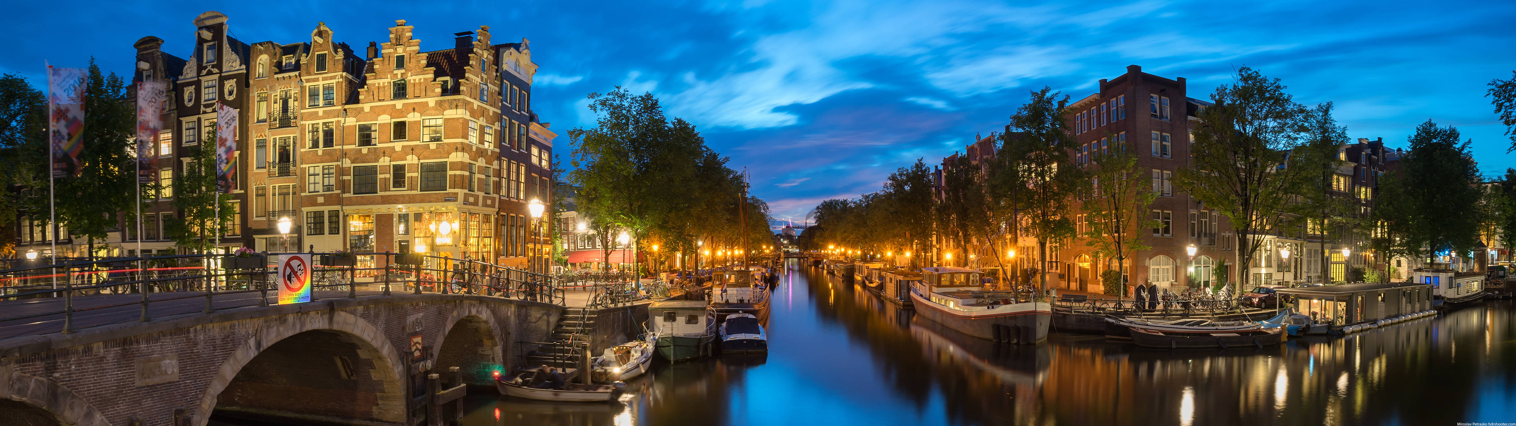Canals Of Amsterdam 4k Ultra Widescreen Background