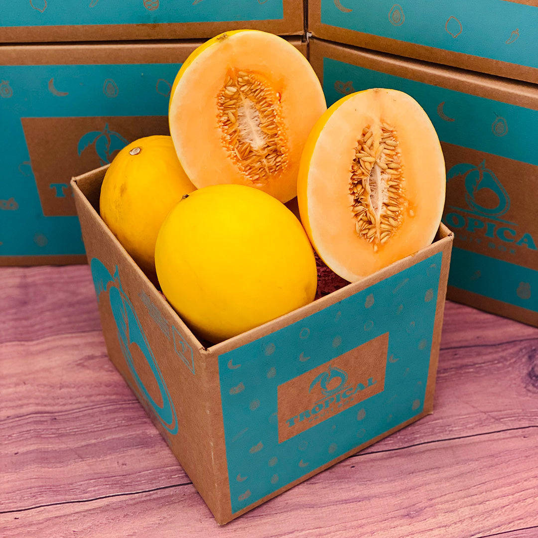 Canary Melon In Package Box Background