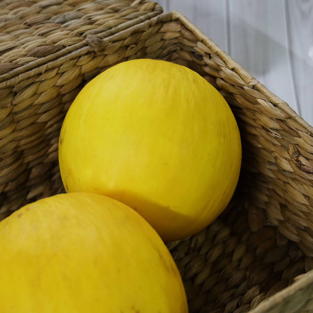 Canary Melon In Square Basket Background