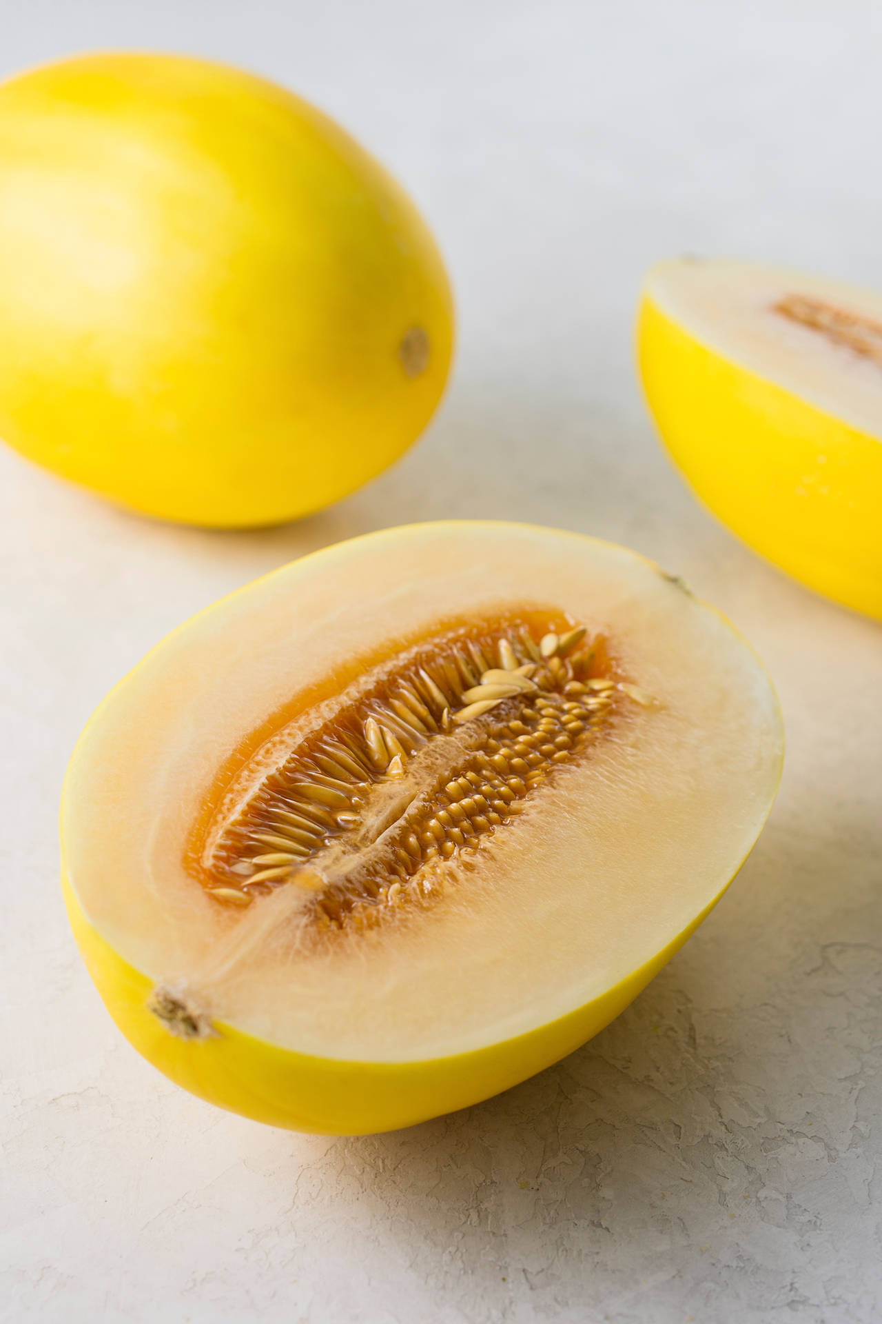 Canary Melon Open Cut Background