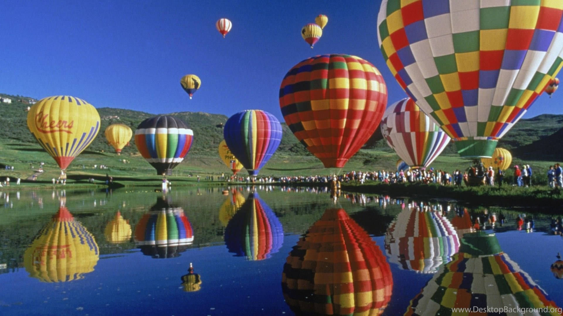 Canberra Colorful Hot Air Balloon Background