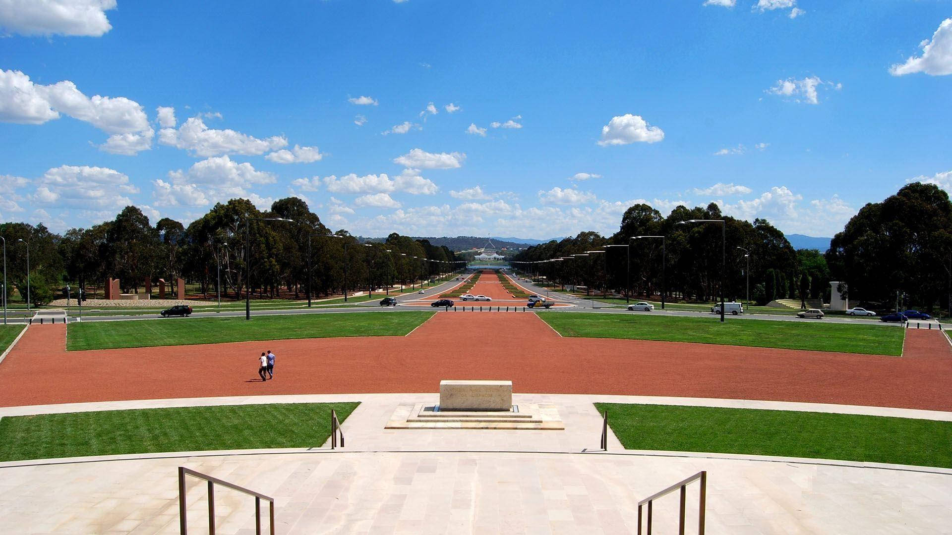 Canberra Parliament House Courtyard Background