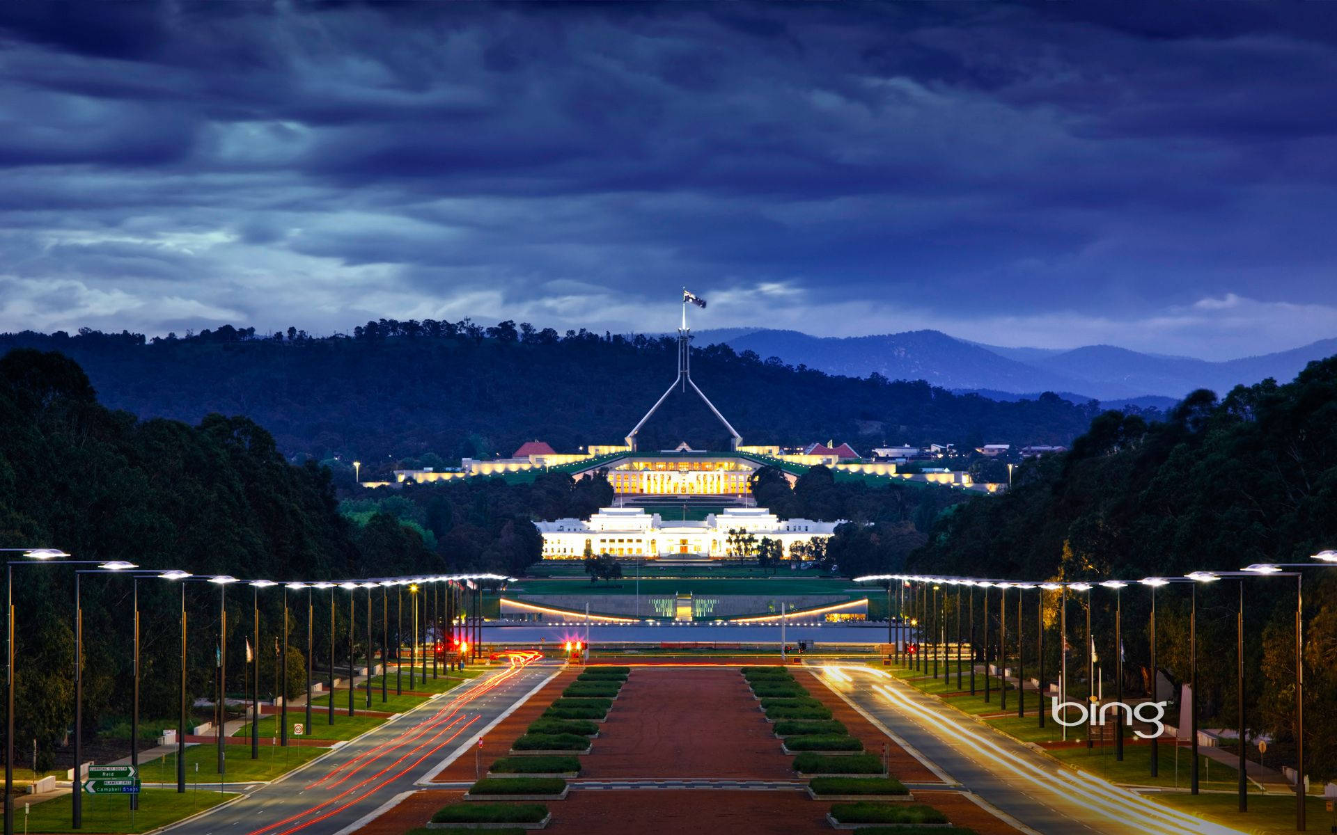 Canberra Parliament House Pathway Background