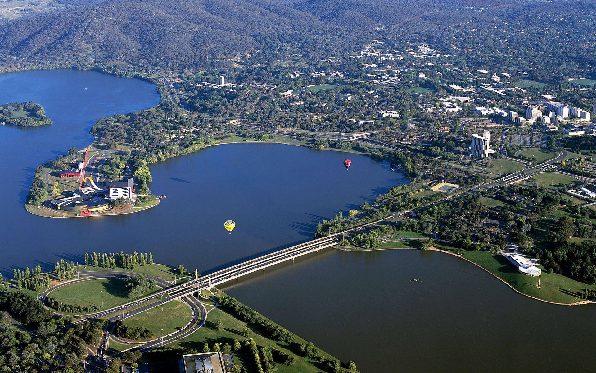 Canberra Scenic Aerial Photograph Background