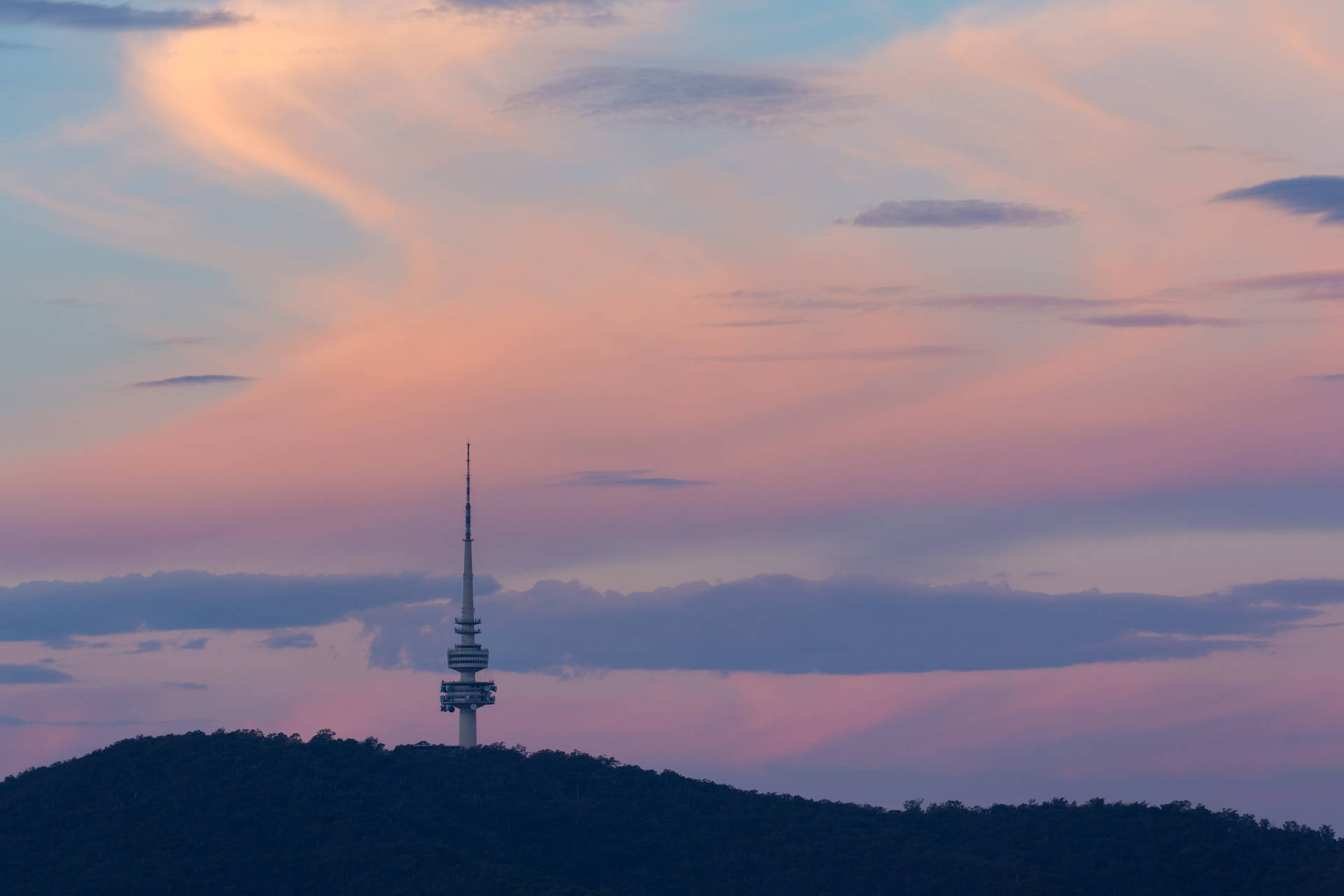 Canberra Telstra Tower Hazy Sky Background