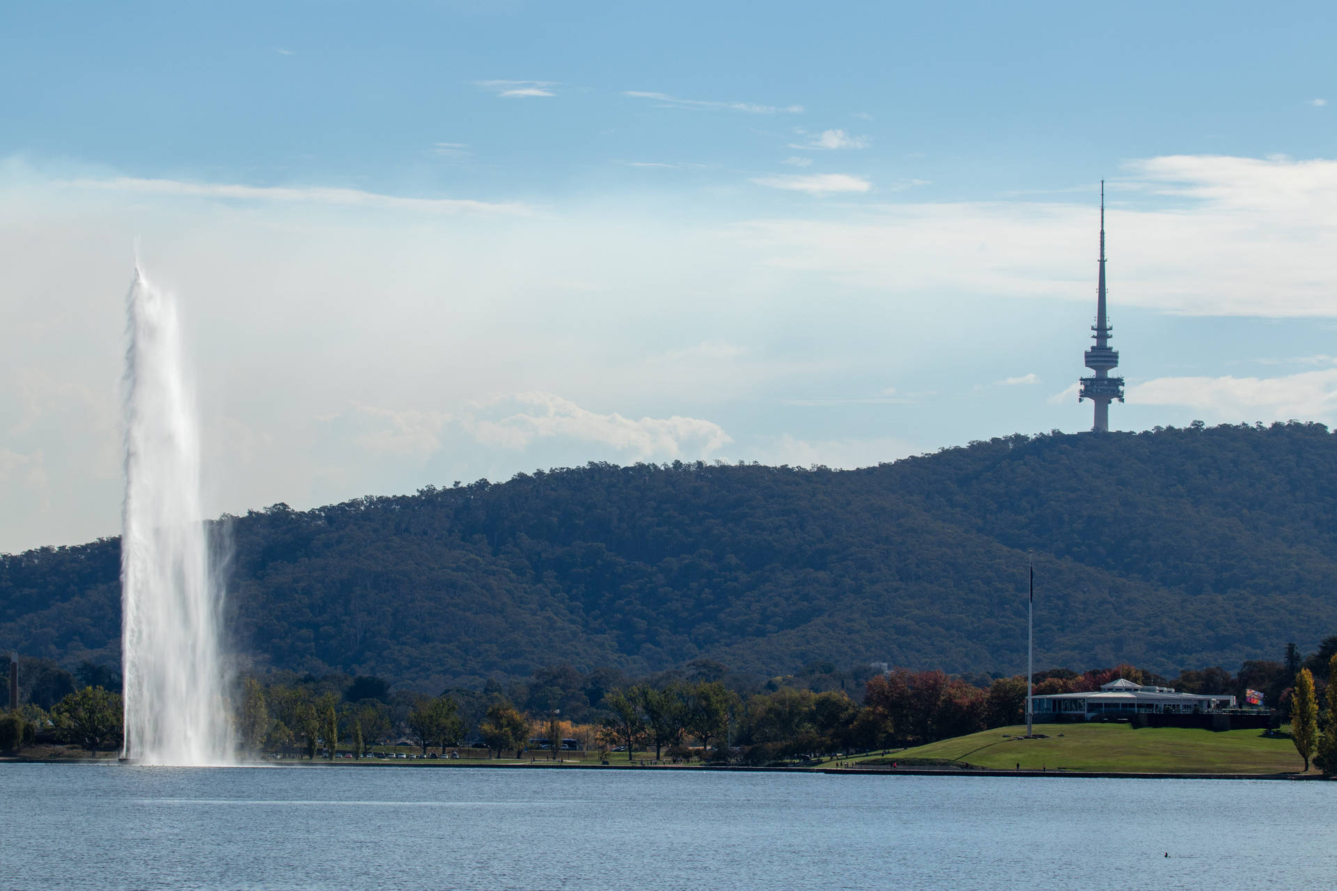 Canberra Telstra Tower Silhouette Background