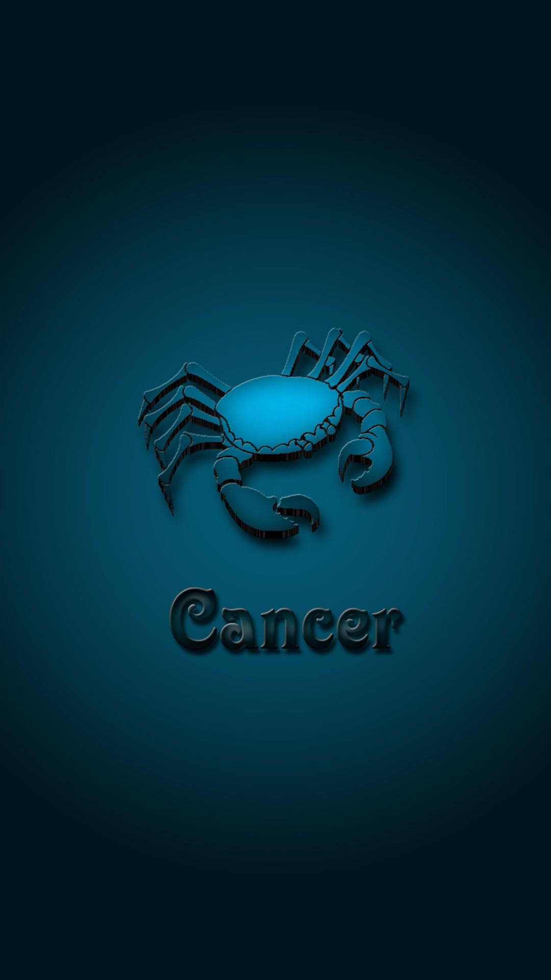 Cancer Blue Crab 3d Symbol Background