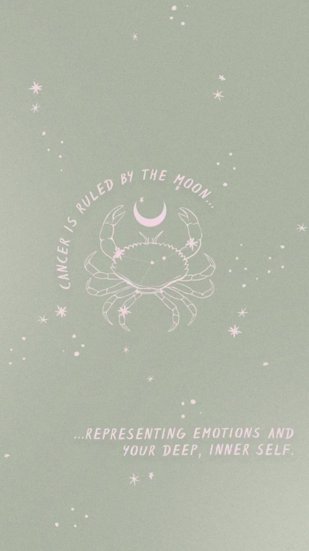 Cancer Star Sign Relatable Quote Background