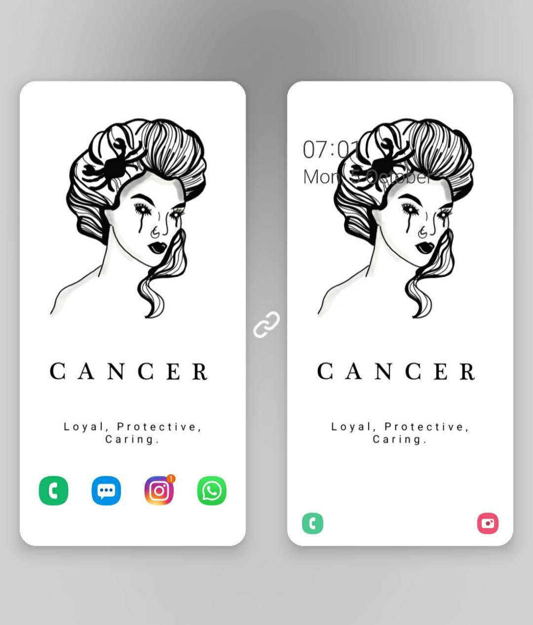 Cancer Zodiac Aesthetic Lockscreen Background