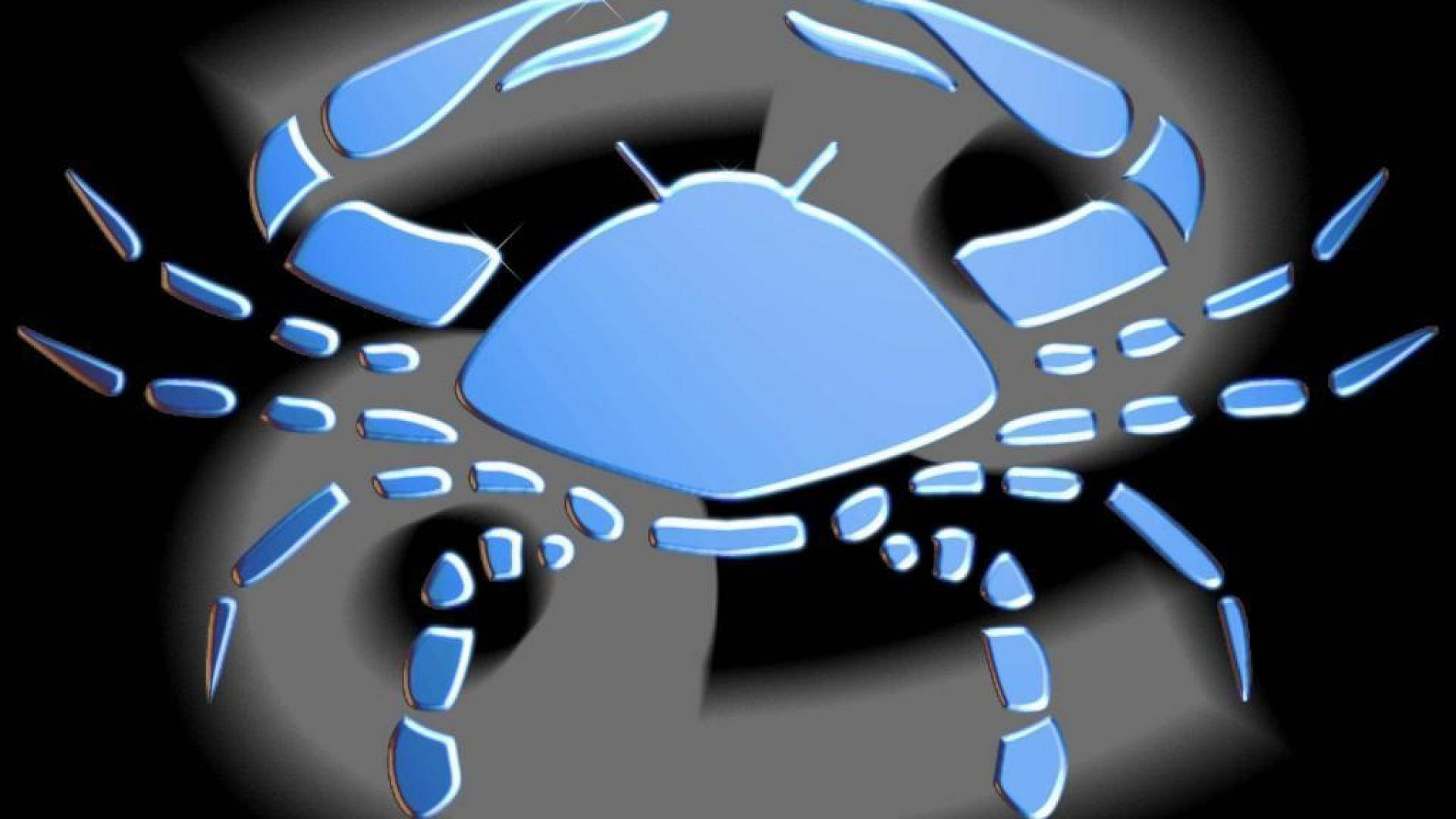 Cancer Zodiac Light Blue Crab Background