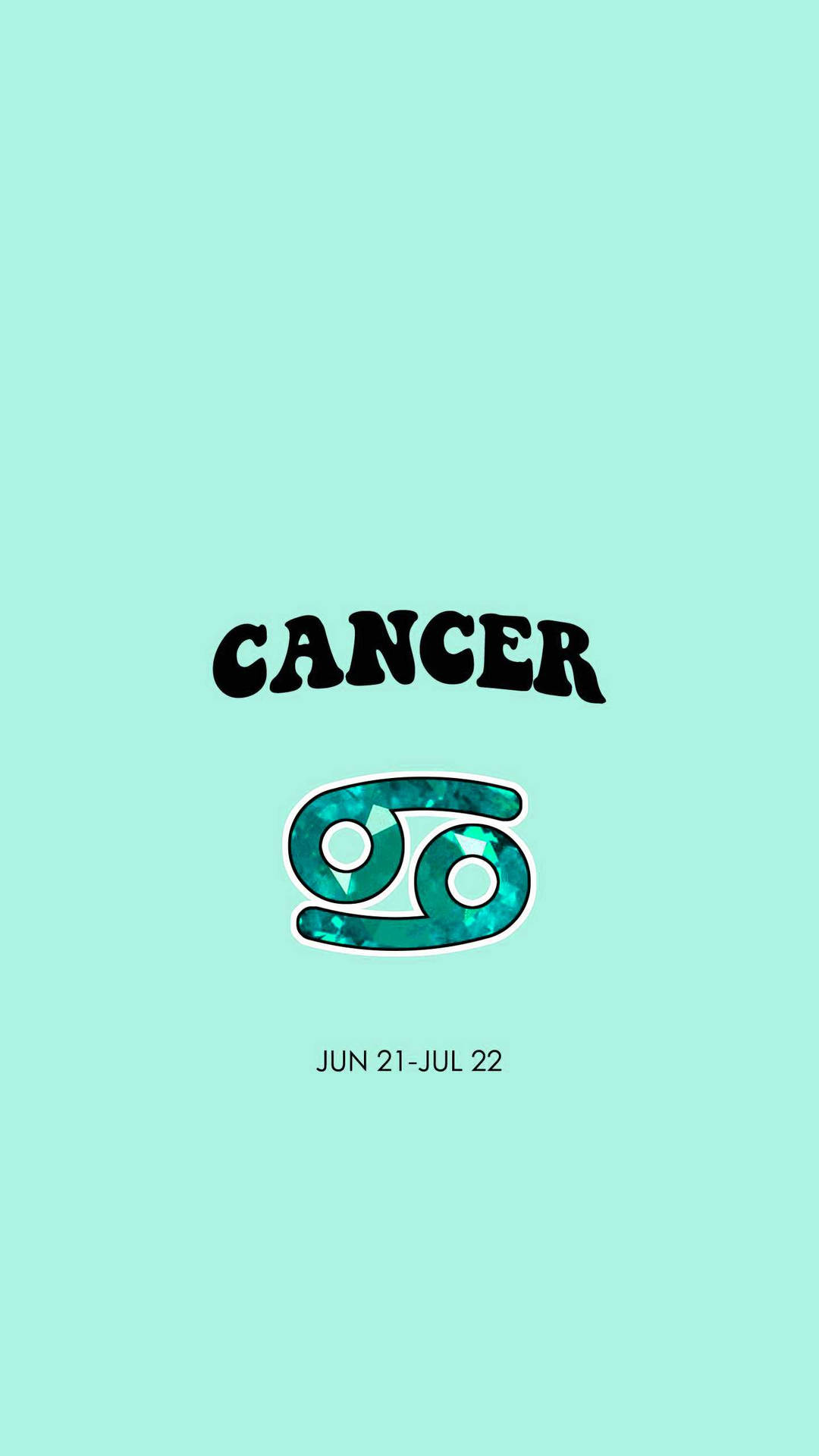 Cancer Zodiac Mint Background