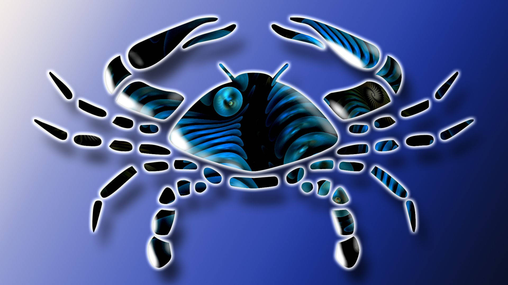 Cancer Zodiac Sea Blue Crab Background