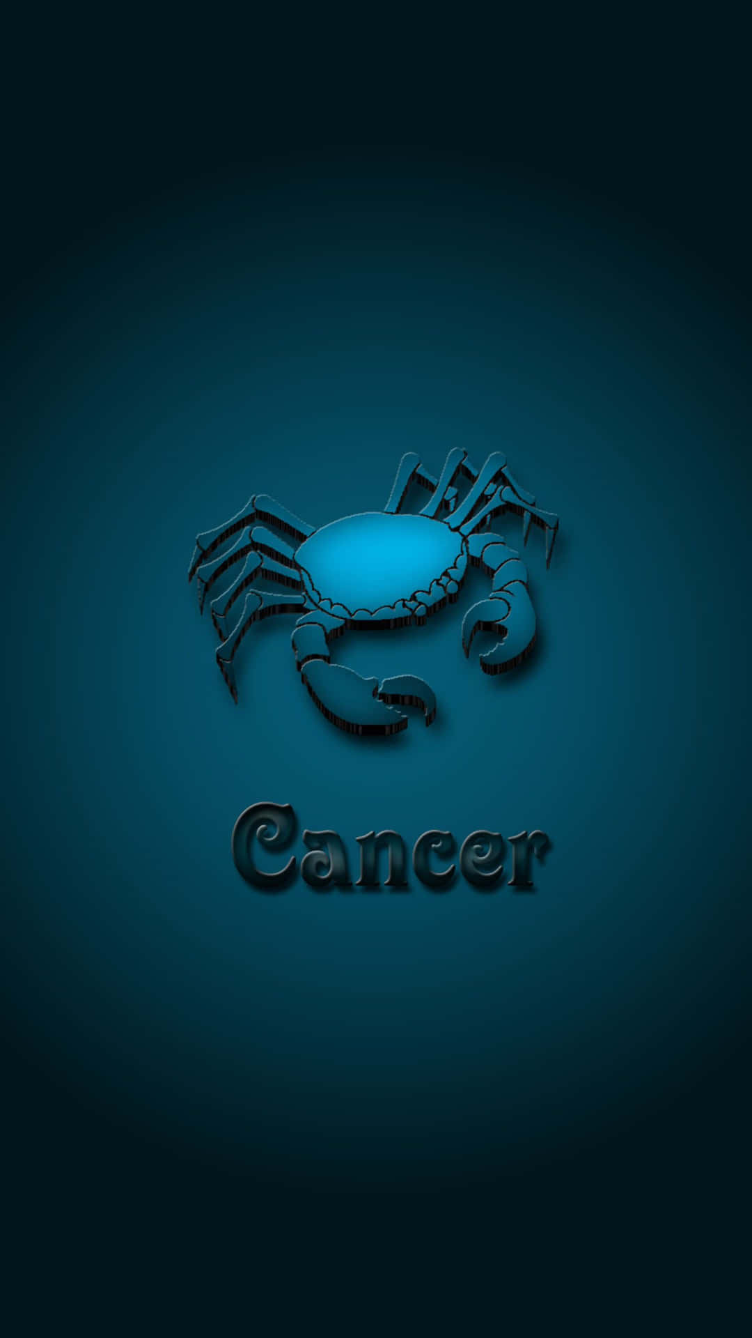 Cancer Zodiac Sign - A Blue Crab On A Dark Background Background