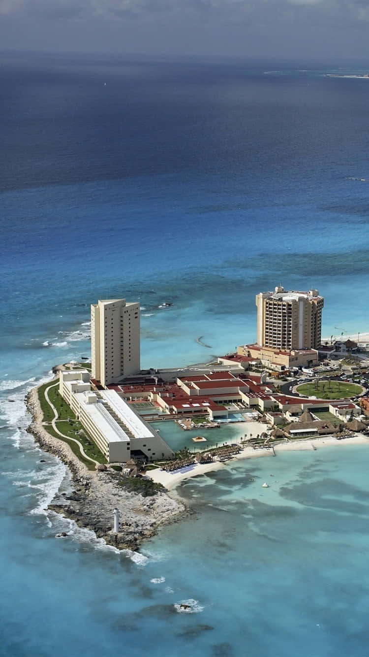 Cancún, Mexico Blue Sea Background