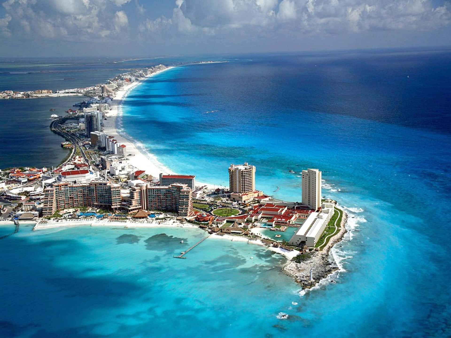 Cancún, Mexico Carribean Sea Background