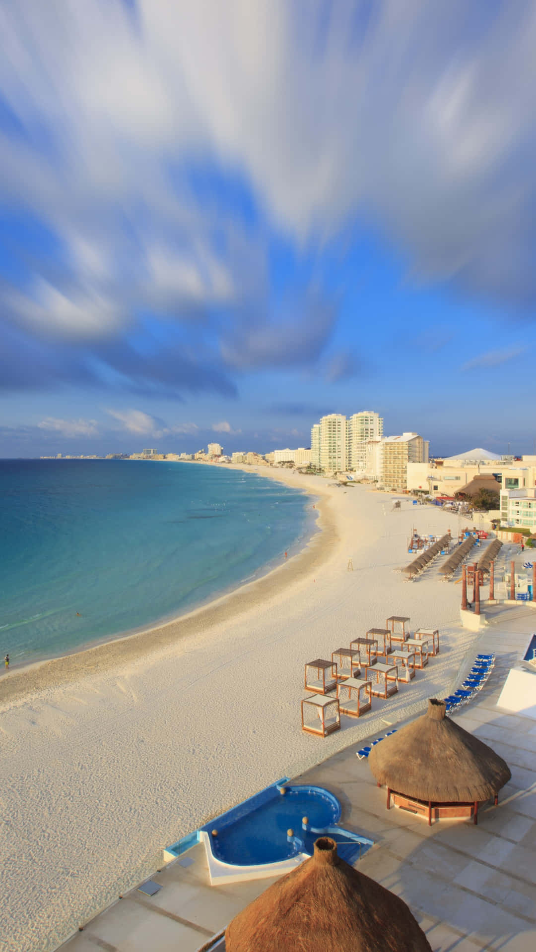 Cancún, Mexico Coastline Background