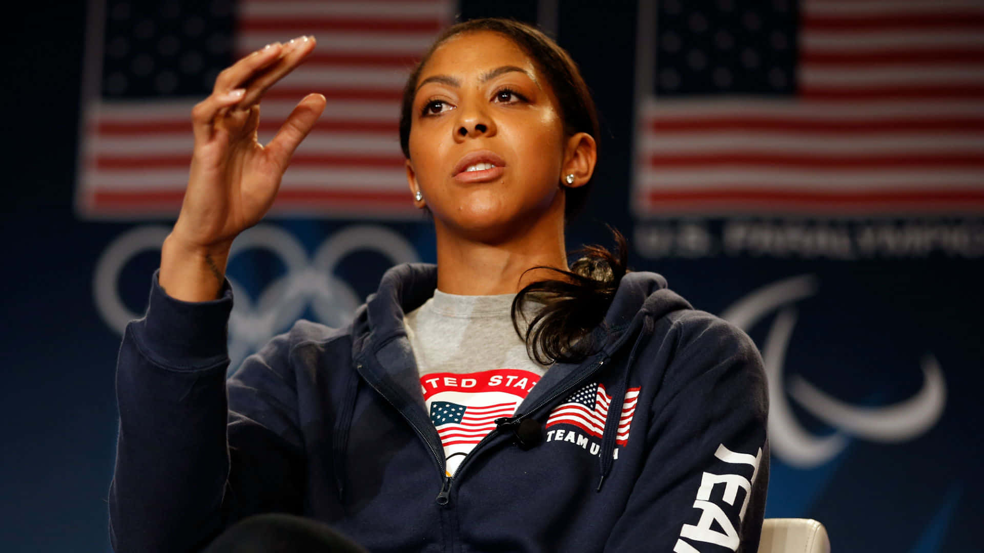 Candace Parker Basking In The Glory Of Her Gold Medal Background