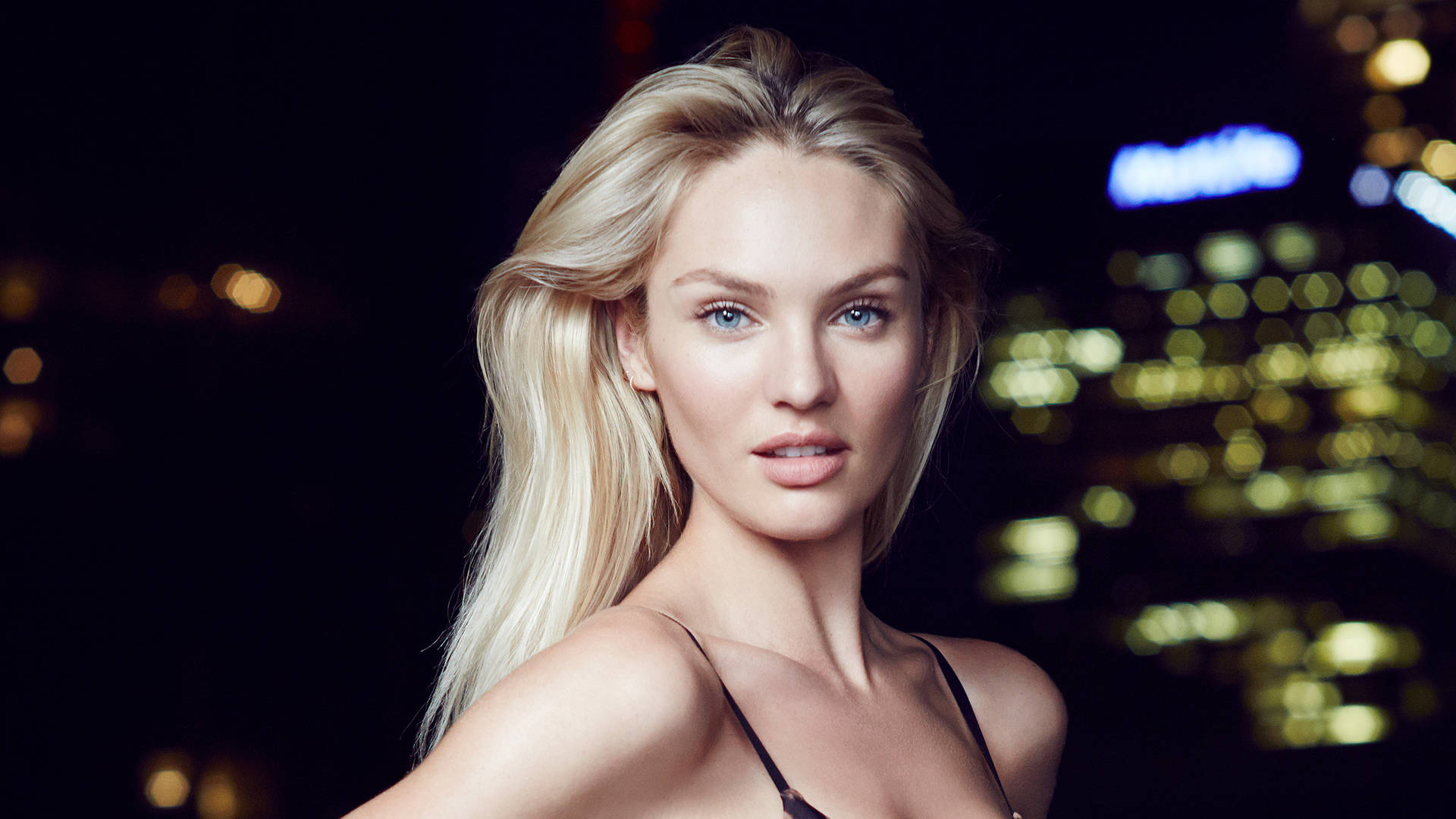 Candice Swanepoel City Lights Photography Background