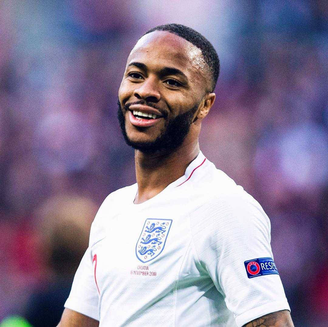 Candid Headshot Of Raheem Sterling Background