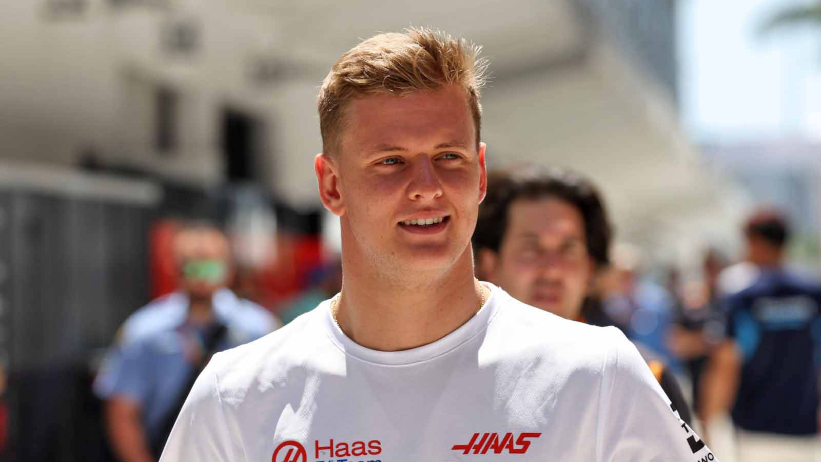 Candid Mick Schumacher White Shirt