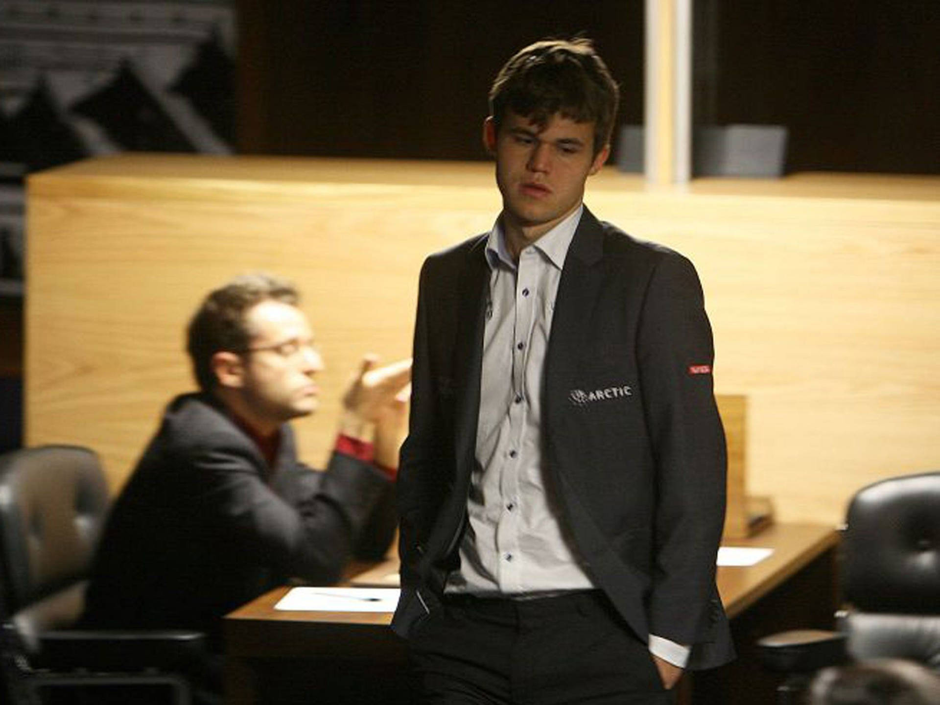 Candid Moment Of World Chess Champion, Magnus Carlsen Background