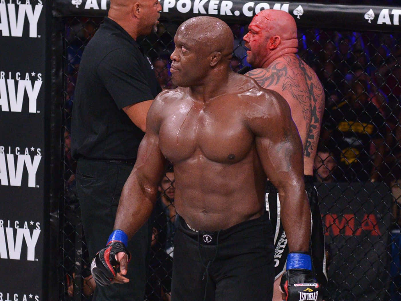 Candid Photo Of Bobby Lashley Inside The Arena Background