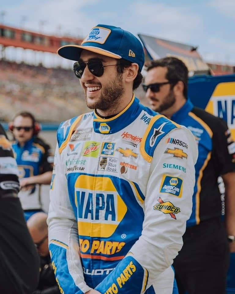 Candid Portrait Of Chase Elliot Smiling Background